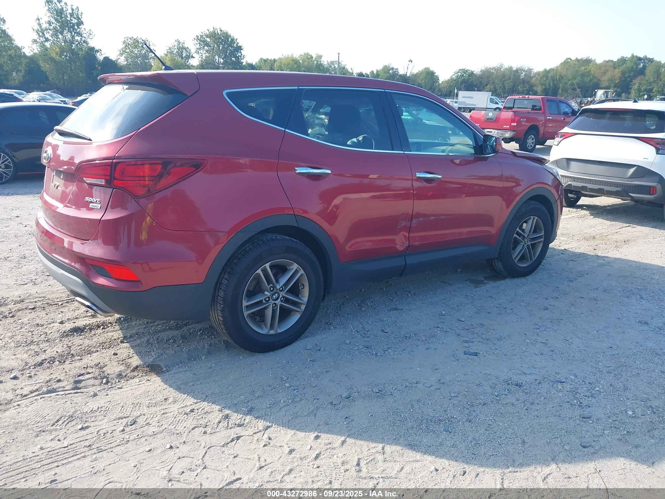 2018 Hyundai Santa Fe Sport 2.4l Бордовый vin: 5XYZTDLB2JG556213