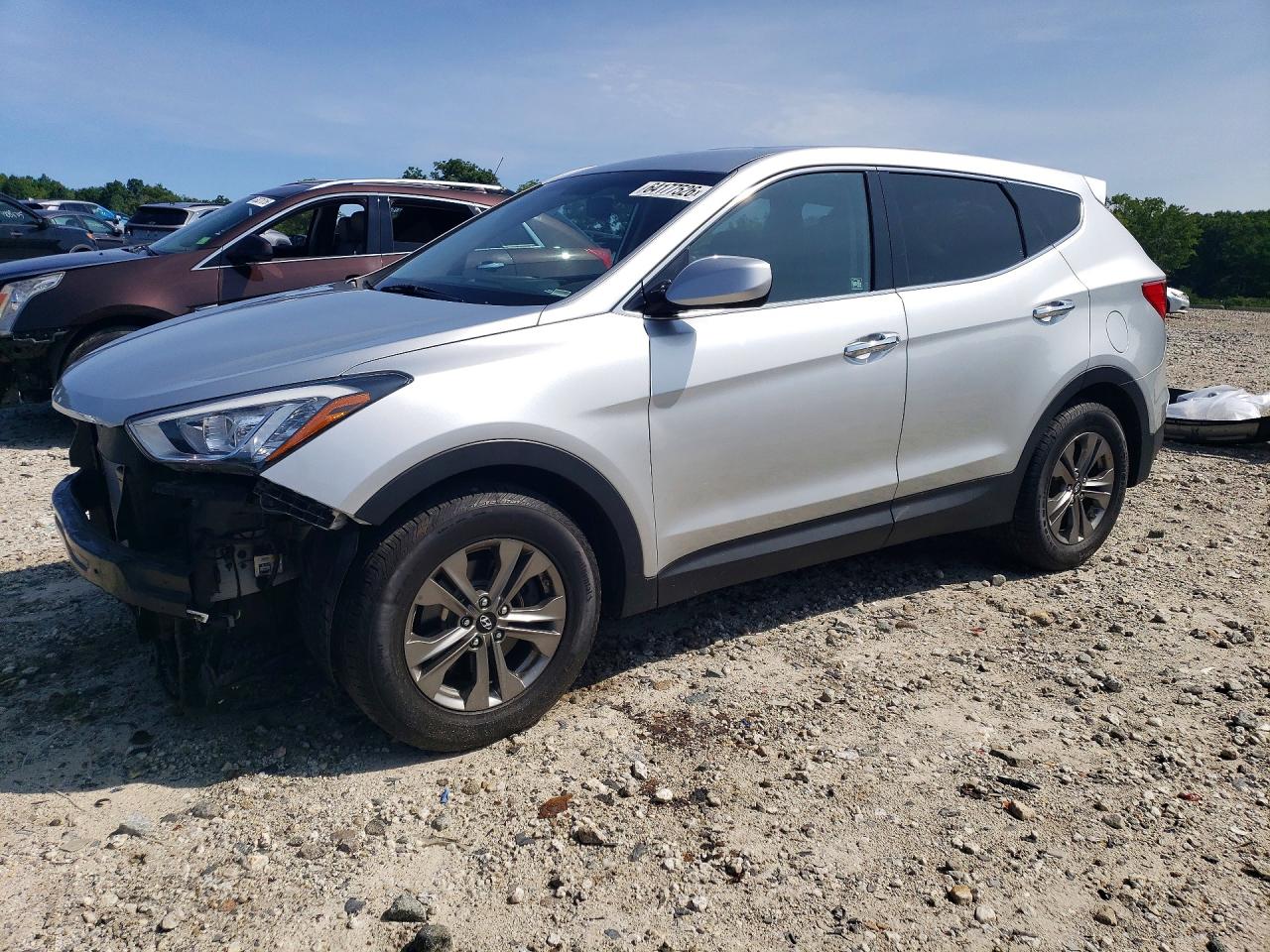 2015 Hyundai Santa Fe Sport 2.4l Silver vin: 5XYZTDLB3FG253836