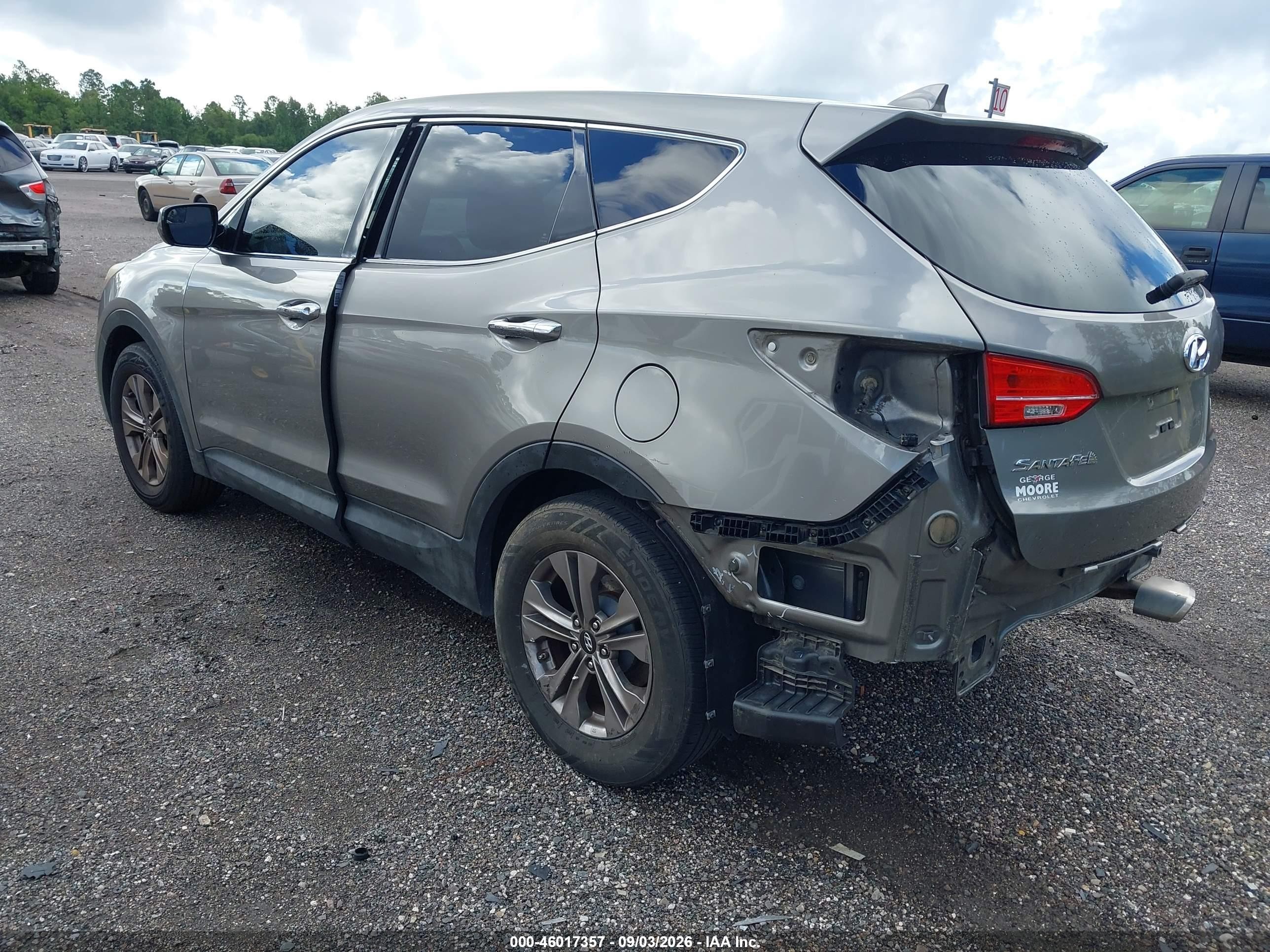 2015 Hyundai Santa Fe Sport 2.4l Gray vin: 5XYZTDLB3FG279675