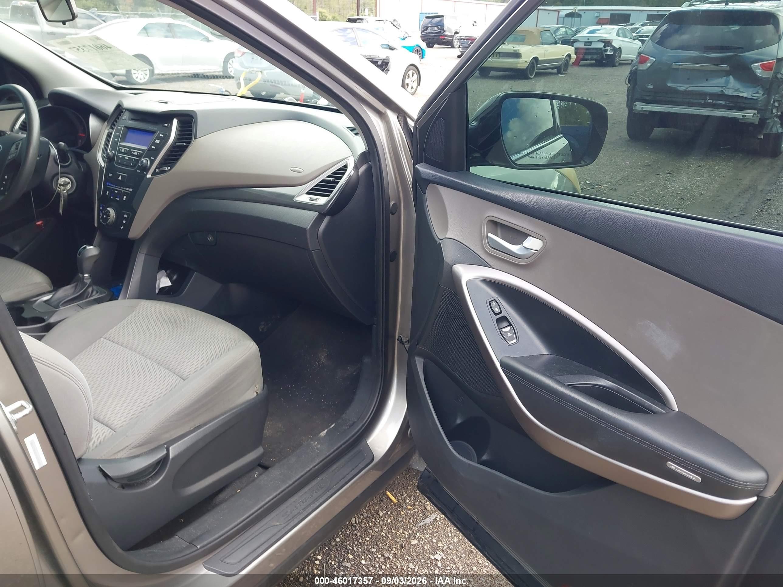 2015 Hyundai Santa Fe Sport 2.4l Gray vin: 5XYZTDLB3FG279675