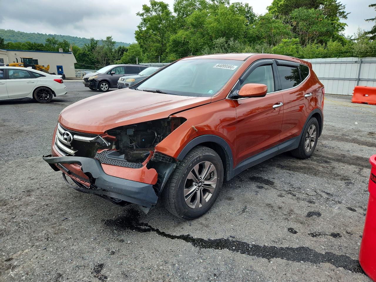 2015 Hyundai Santa Fe Sport 2.4l Orange vin: 5XYZTDLB3FG303702