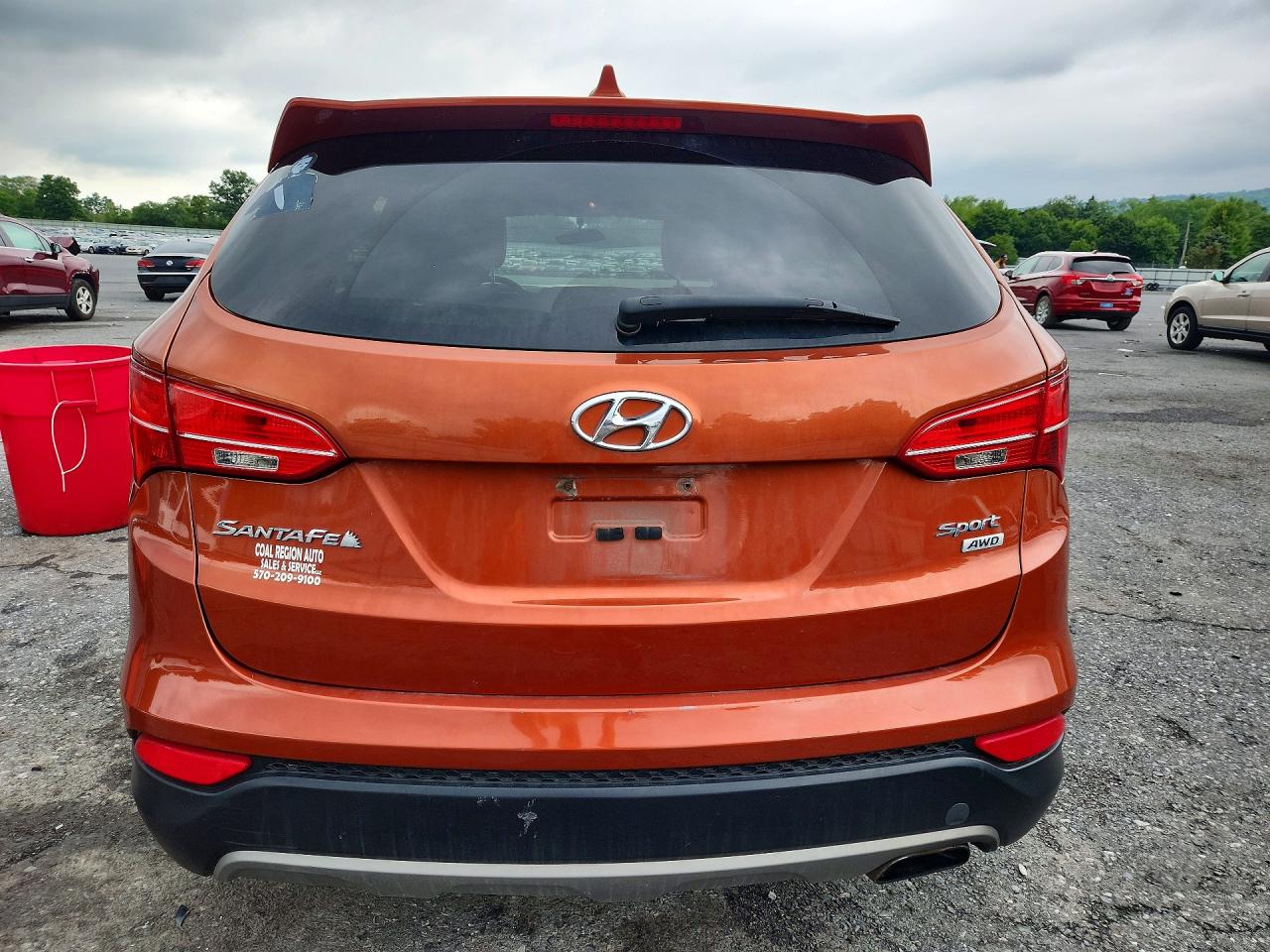 2015 Hyundai Santa Fe Sport 2.4l Orange vin: 5XYZTDLB3FG303702