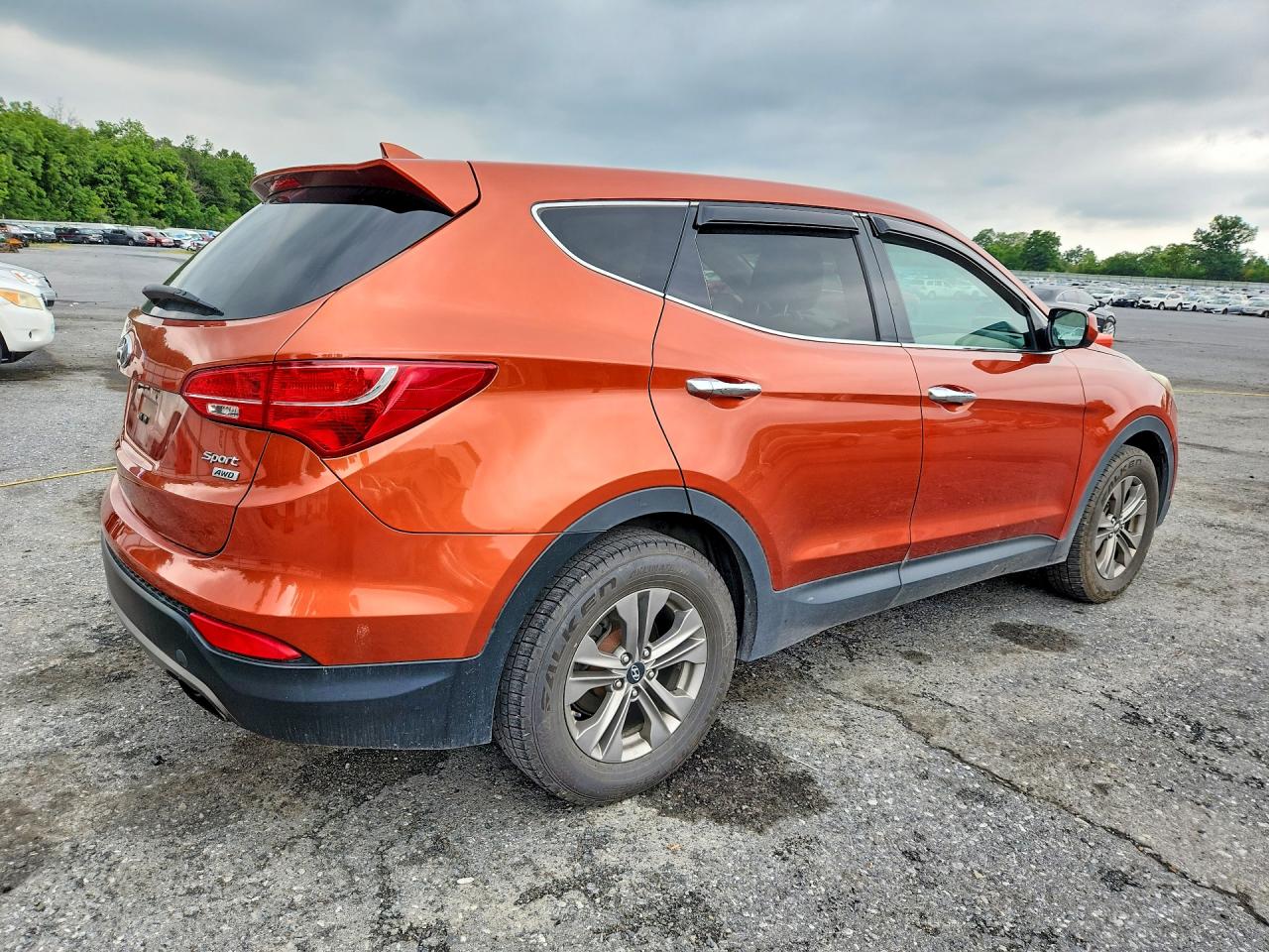 2015 Hyundai Santa Fe Sport 2.4l Orange vin: 5XYZTDLB3FG303702