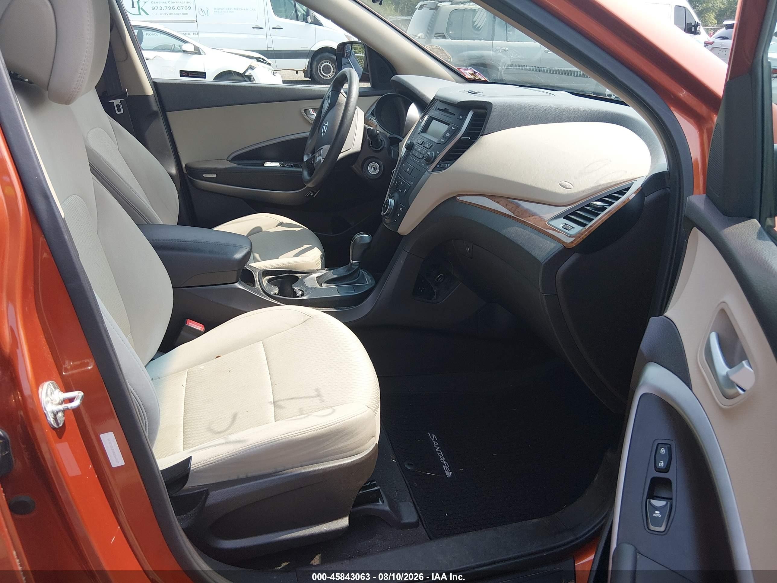 2016 Hyundai Santa Fe Sport 2.4l Orange vin: 5XYZTDLB3GG360077