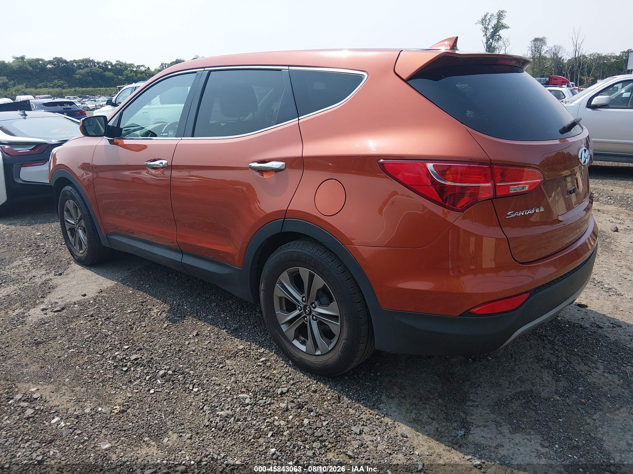 2016 Hyundai Santa Fe Sport 2.4l Orange vin: 5XYZTDLB3GG360077