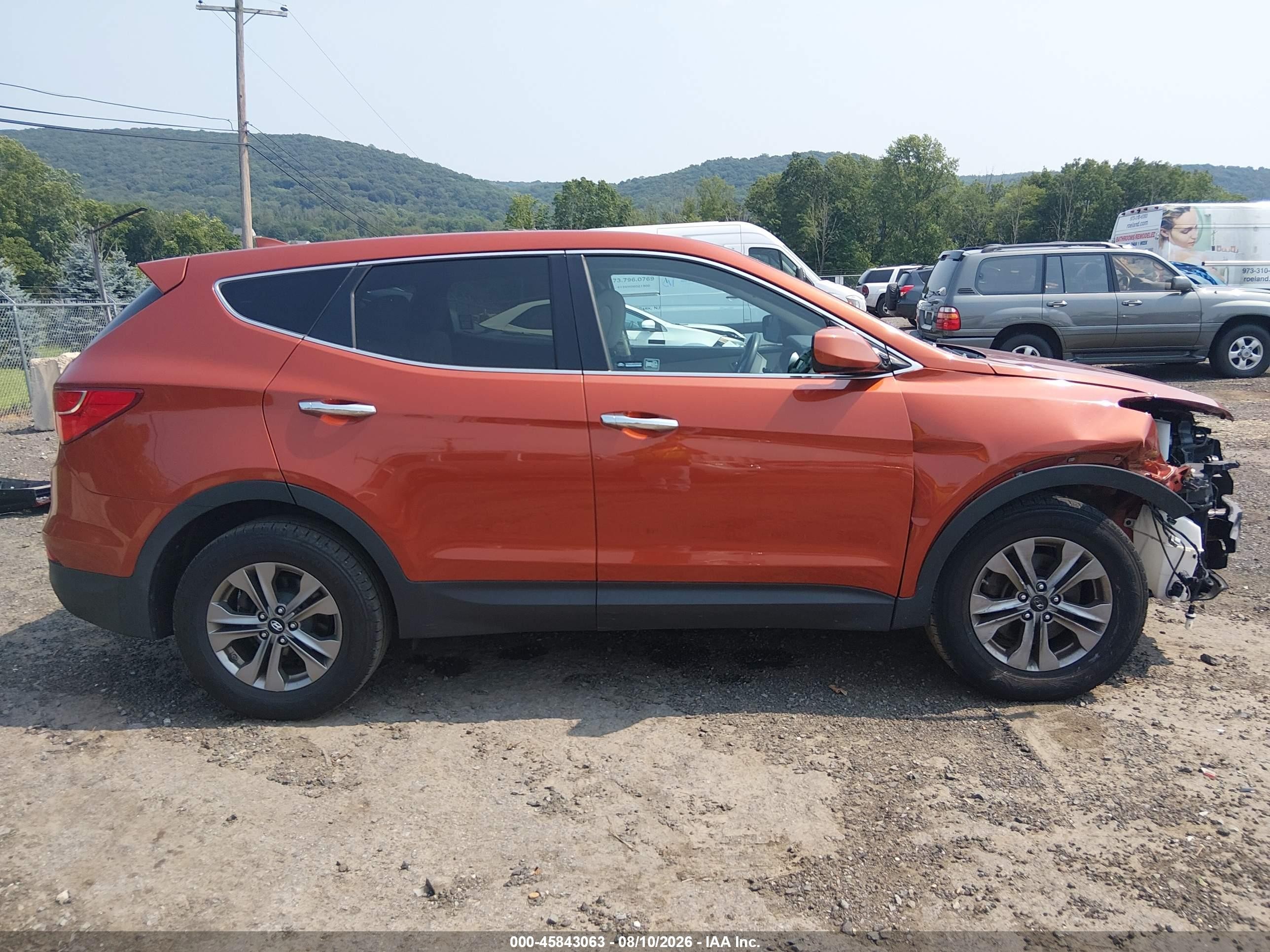2016 Hyundai Santa Fe Sport 2.4l Orange vin: 5XYZTDLB3GG360077
