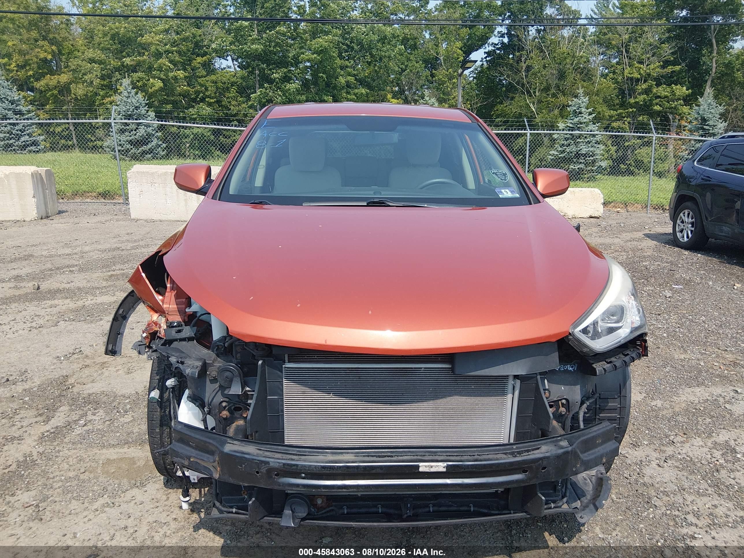 2016 Hyundai Santa Fe Sport 2.4l Orange vin: 5XYZTDLB3GG360077