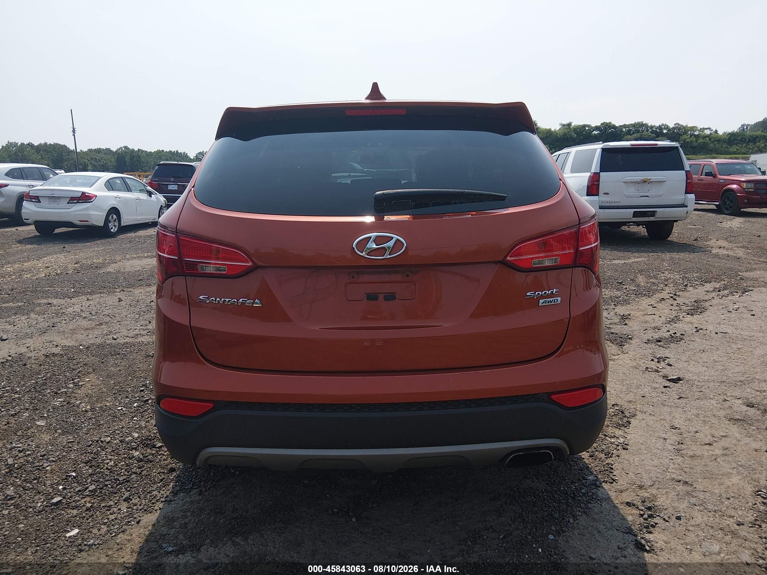 2016 Hyundai Santa Fe Sport 2.4l Orange vin: 5XYZTDLB3GG360077
