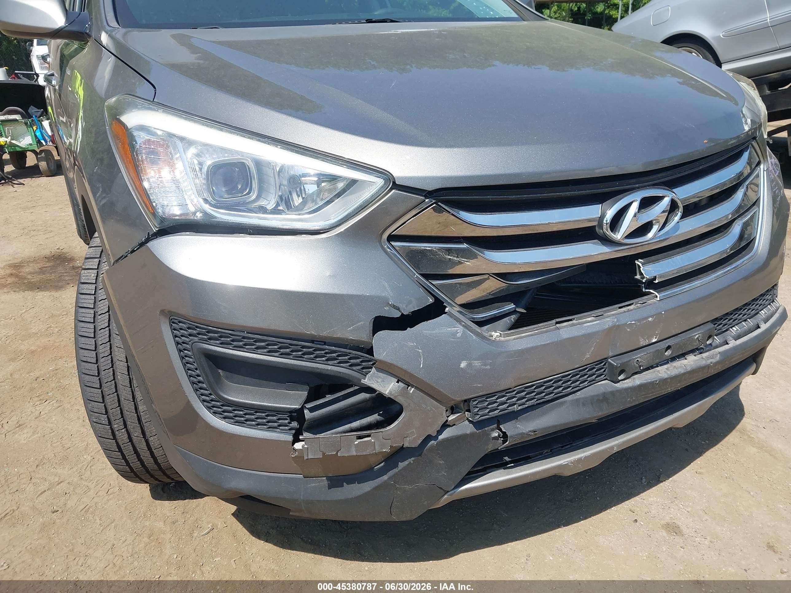 2013 Hyundai Santa Fe Sport Gray vin: 5XYZTDLB4DG047339