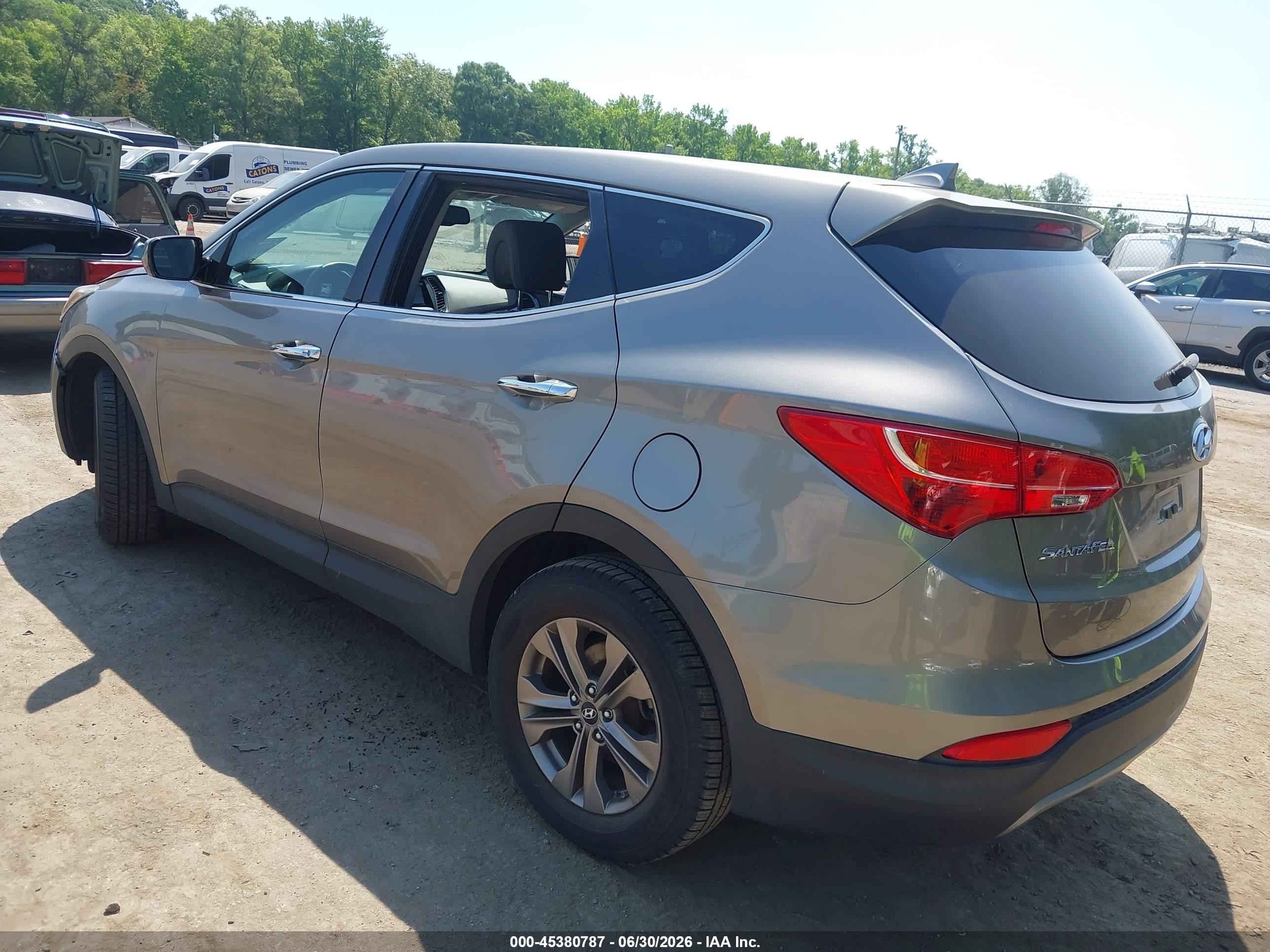 2013 Hyundai Santa Fe Sport Gray vin: 5XYZTDLB4DG047339
