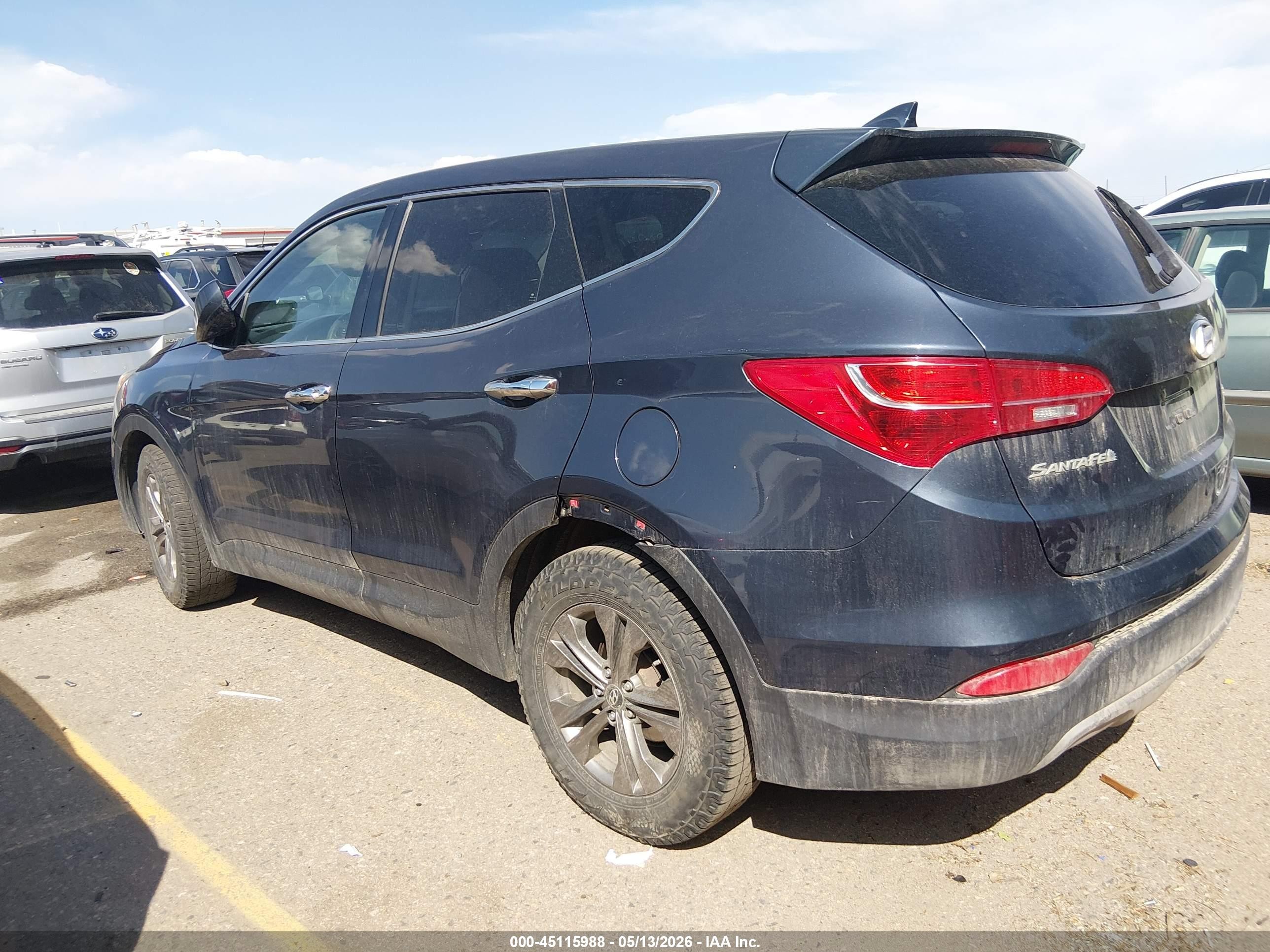 2013 Hyundai Santa Fe Sport Dark Blue vin: 5XYZTDLB4DG051729