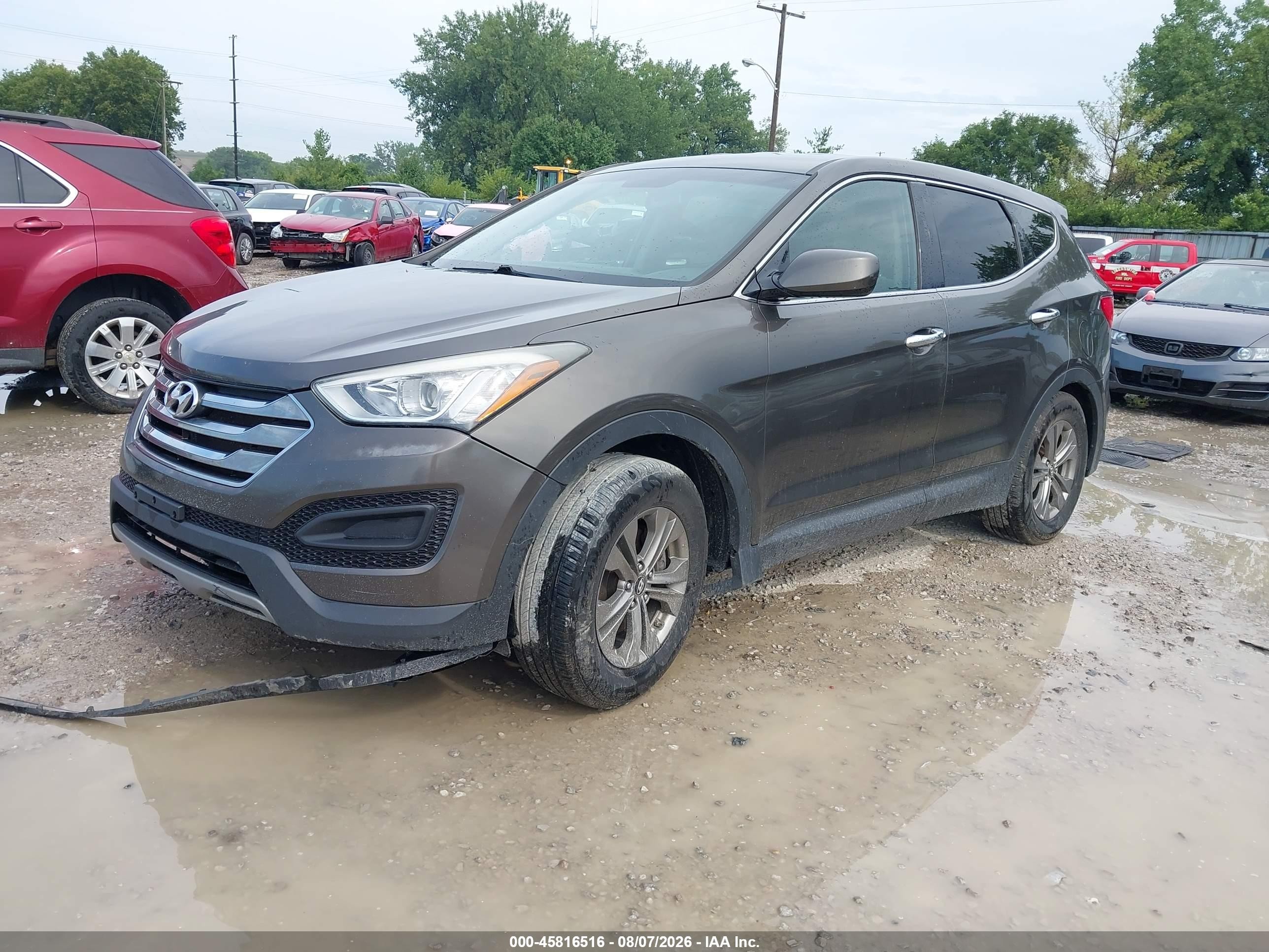 2014 Hyundai Santa Fe Sport 2.4l Gray vin: 5XYZTDLB4EG151900