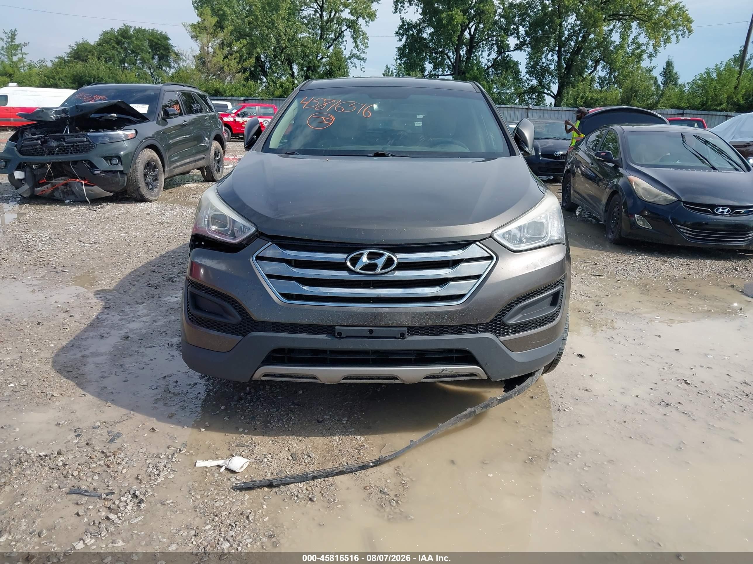 2014 Hyundai Santa Fe Sport 2.4l Gray vin: 5XYZTDLB4EG151900