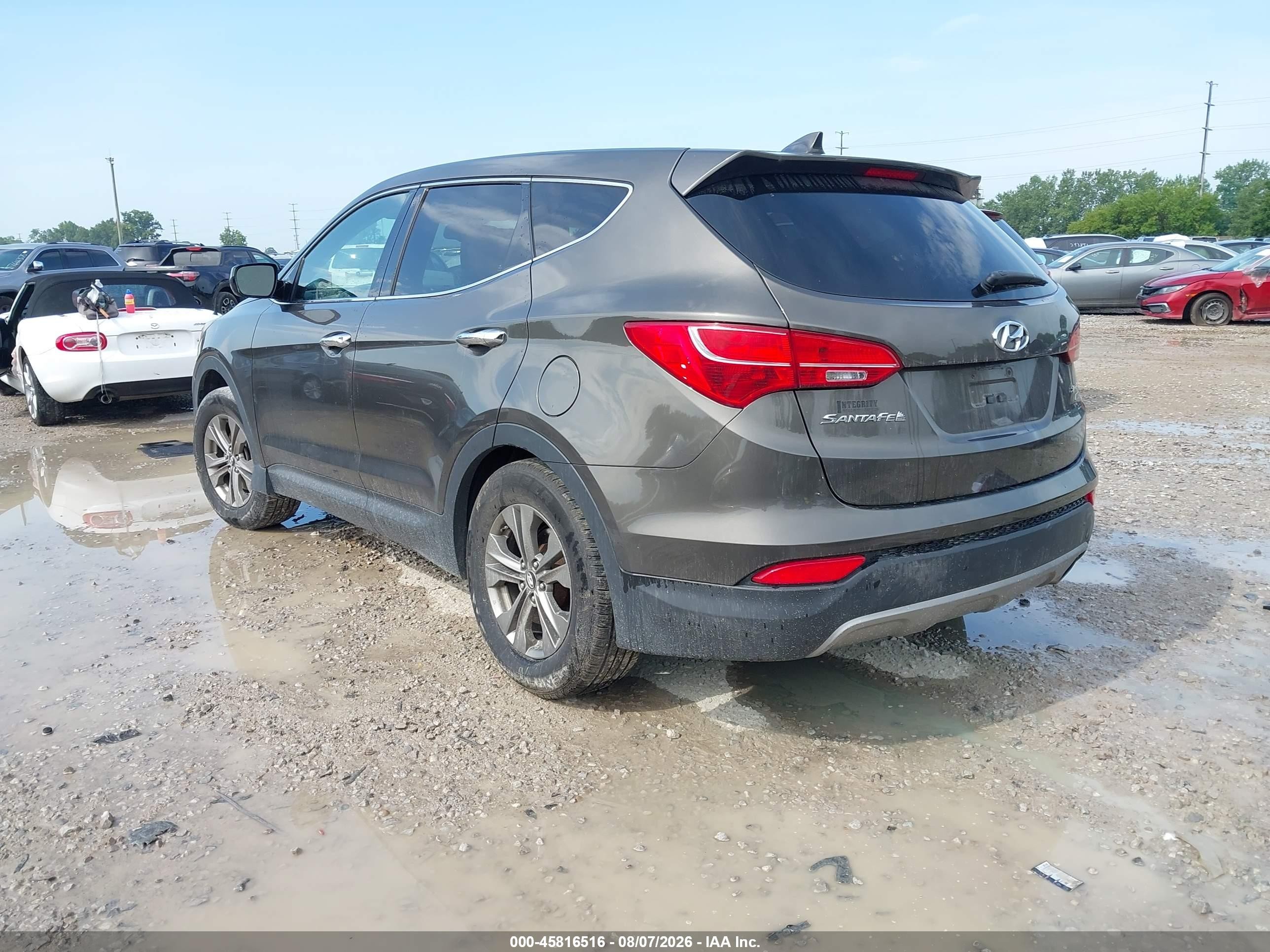 2014 Hyundai Santa Fe Sport 2.4l Gray vin: 5XYZTDLB4EG151900