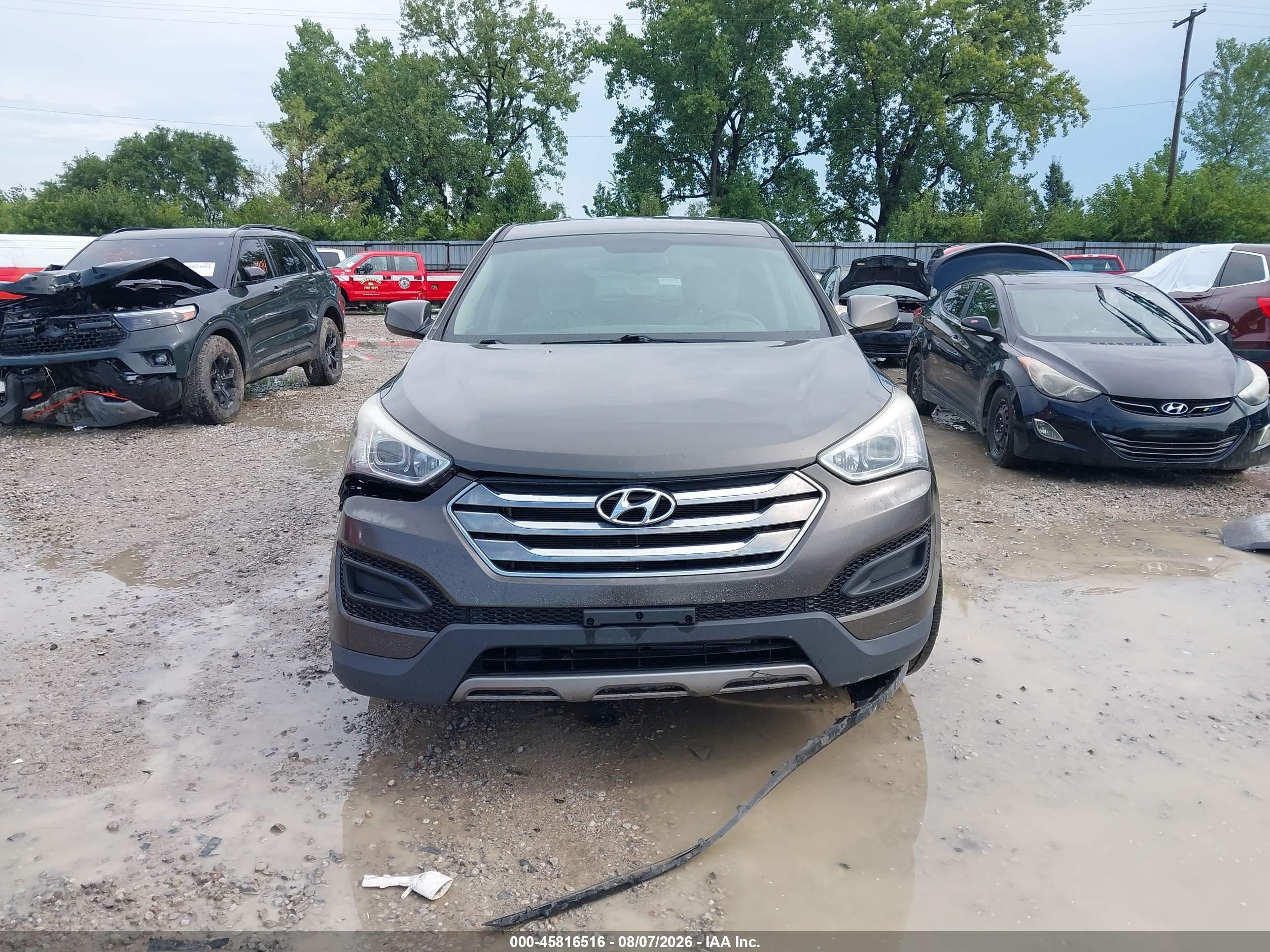 2014 Hyundai Santa Fe Sport 2.4l Gray vin: 5XYZTDLB4EG151900