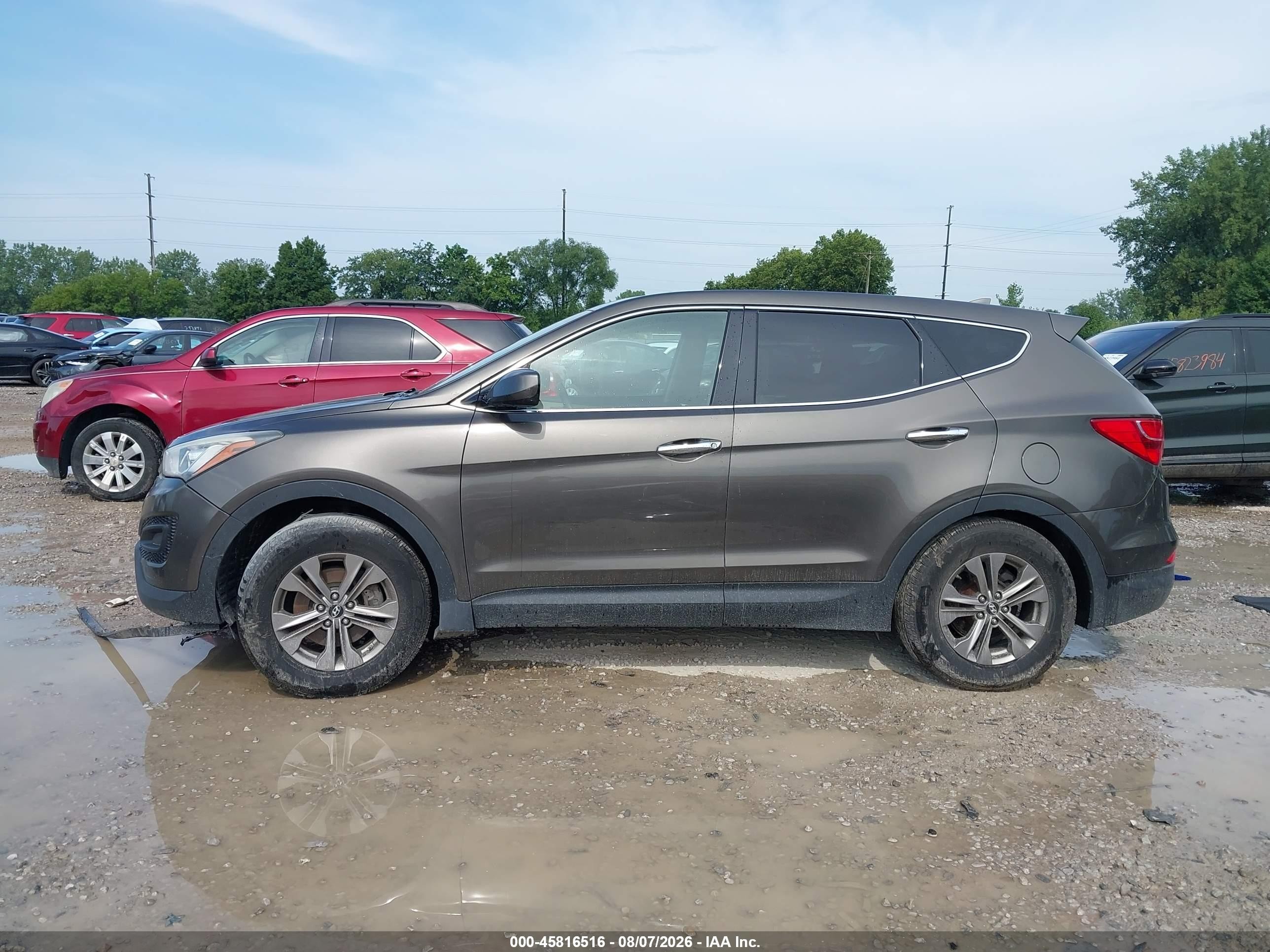 2014 Hyundai Santa Fe Sport 2.4l Gray vin: 5XYZTDLB4EG151900