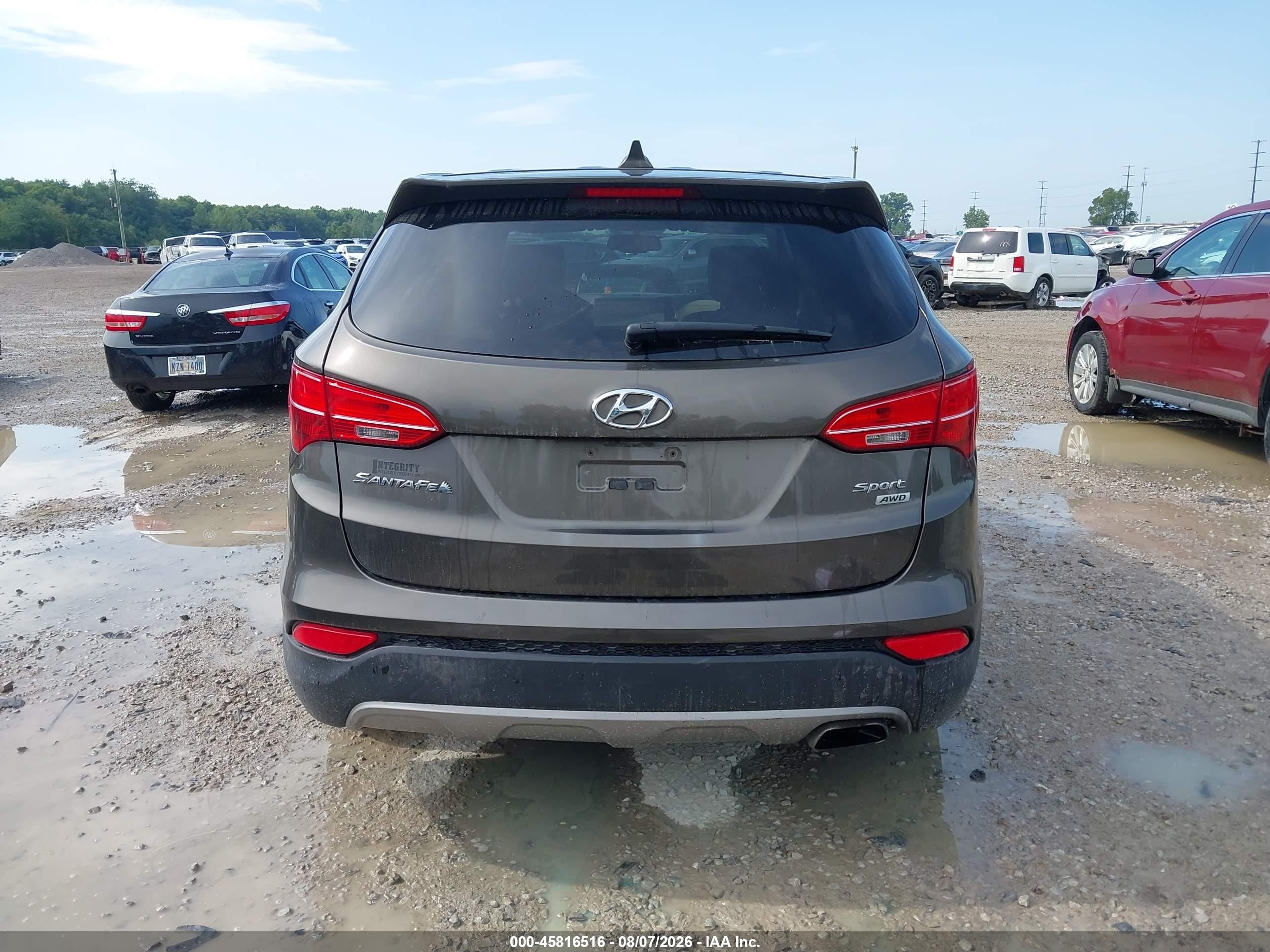 2014 Hyundai Santa Fe Sport 2.4l Gray vin: 5XYZTDLB4EG151900