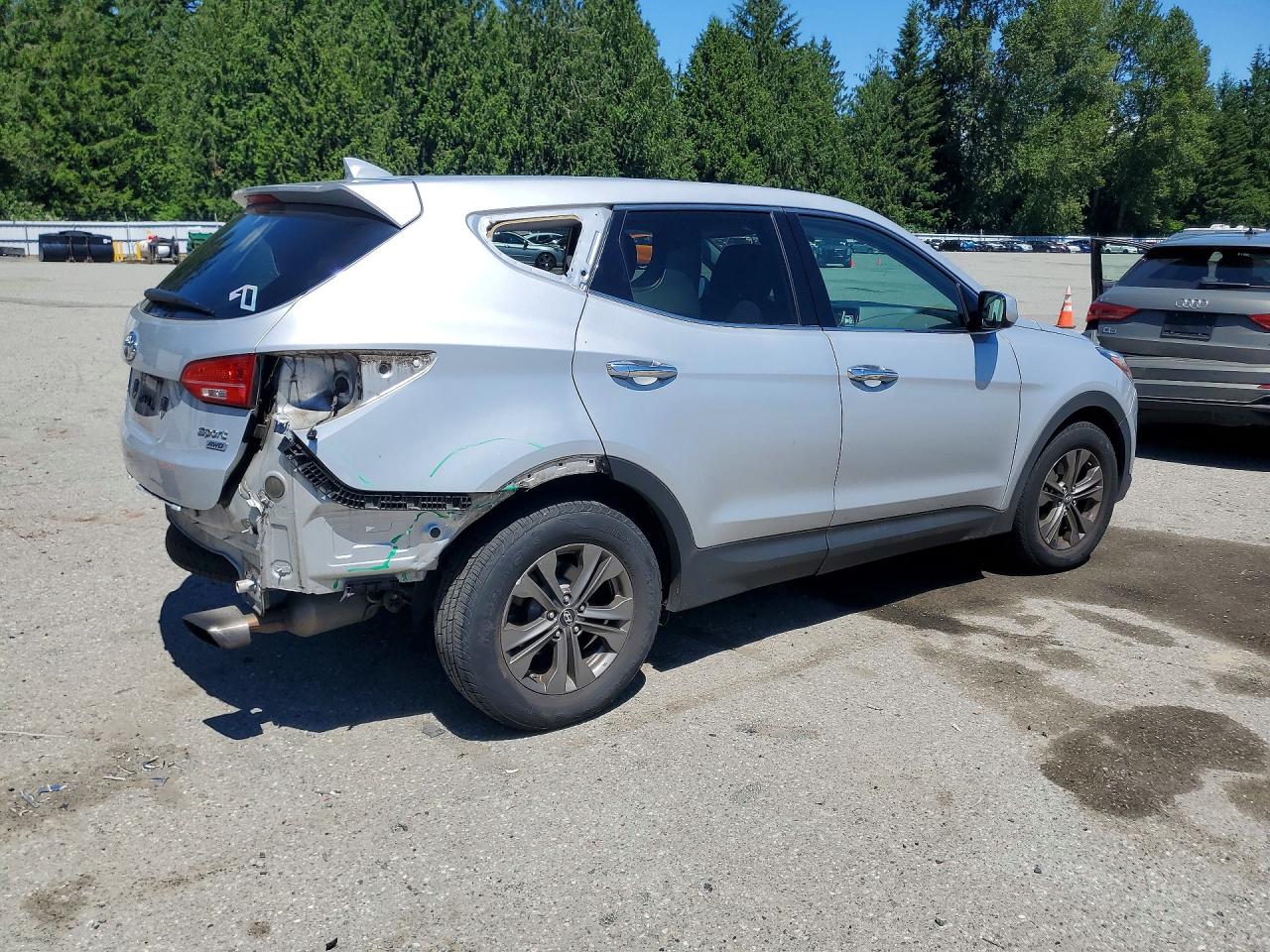 2014 Hyundai Santa Fe Sport 2.4l Silver vin: 5XYZTDLB4EG193189