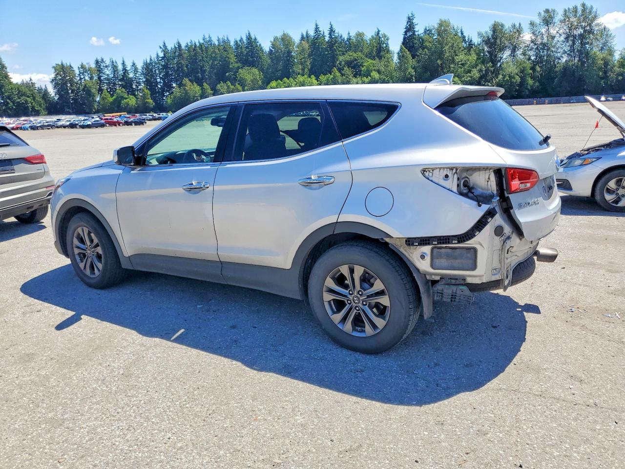 2014 Hyundai Santa Fe Sport 2.4l Silver vin: 5XYZTDLB4EG193189