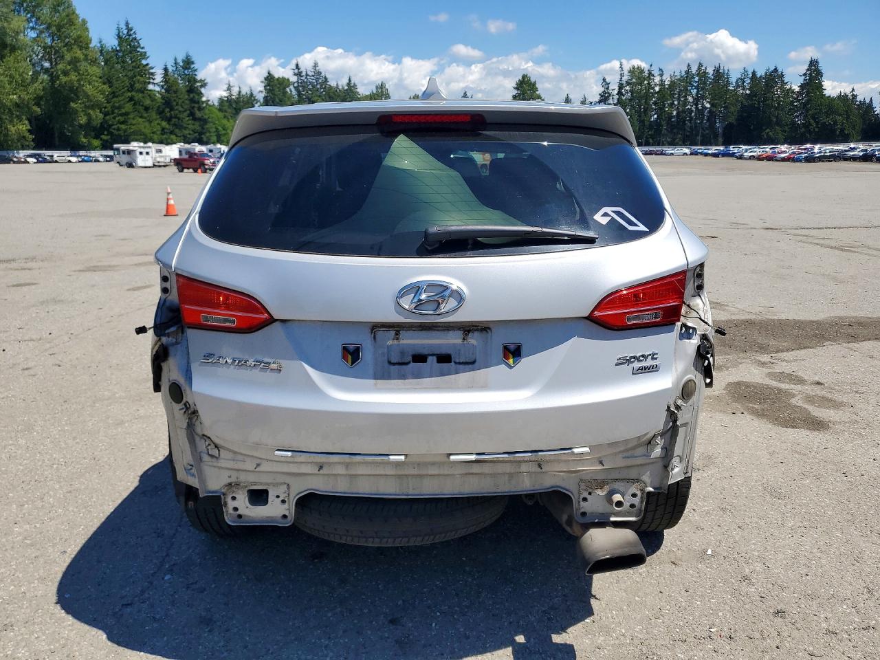 2014 Hyundai Santa Fe Sport 2.4l Silver vin: 5XYZTDLB4EG193189