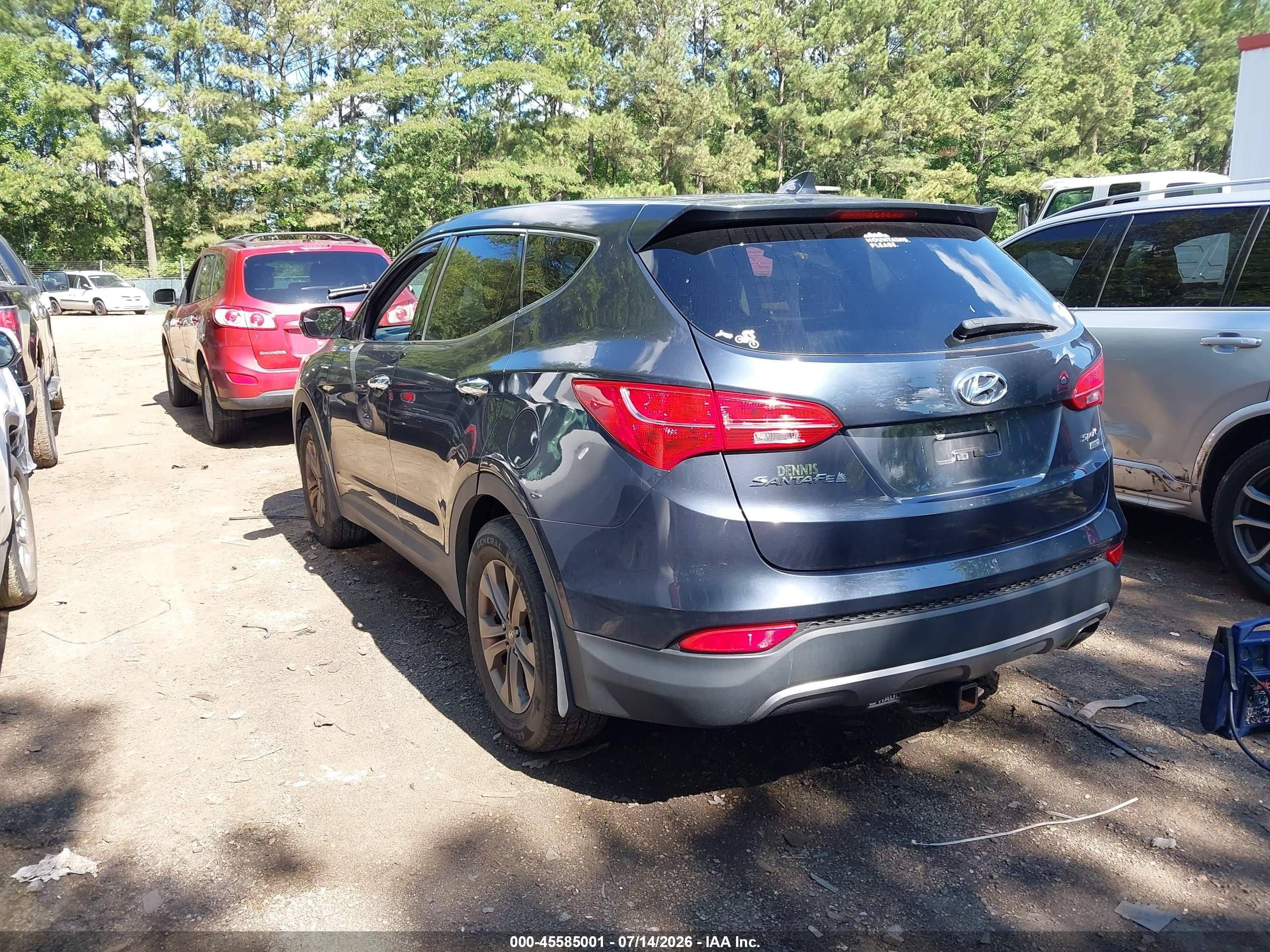 2015 Hyundai Santa Fe Sport 2.4l Blue vin: 5XYZTDLB4FG273156