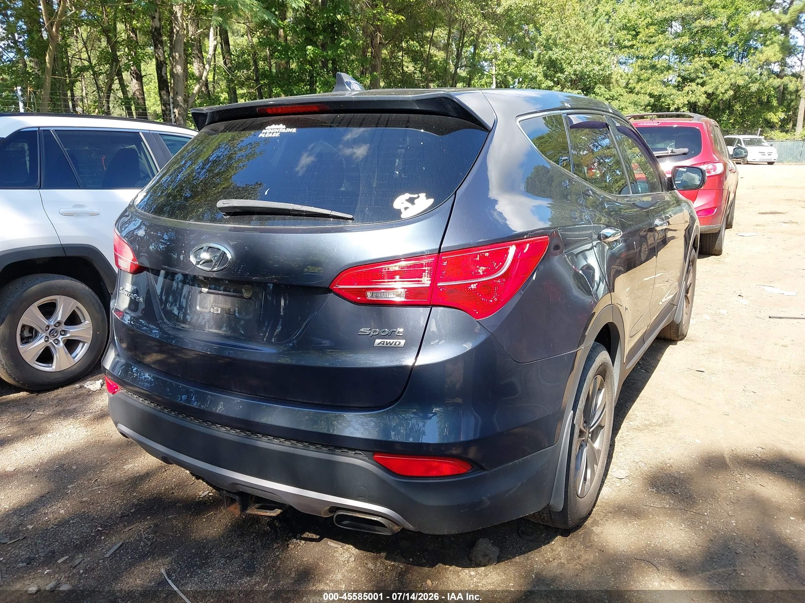 2015 Hyundai Santa Fe Sport 2.4l Blue vin: 5XYZTDLB4FG273156