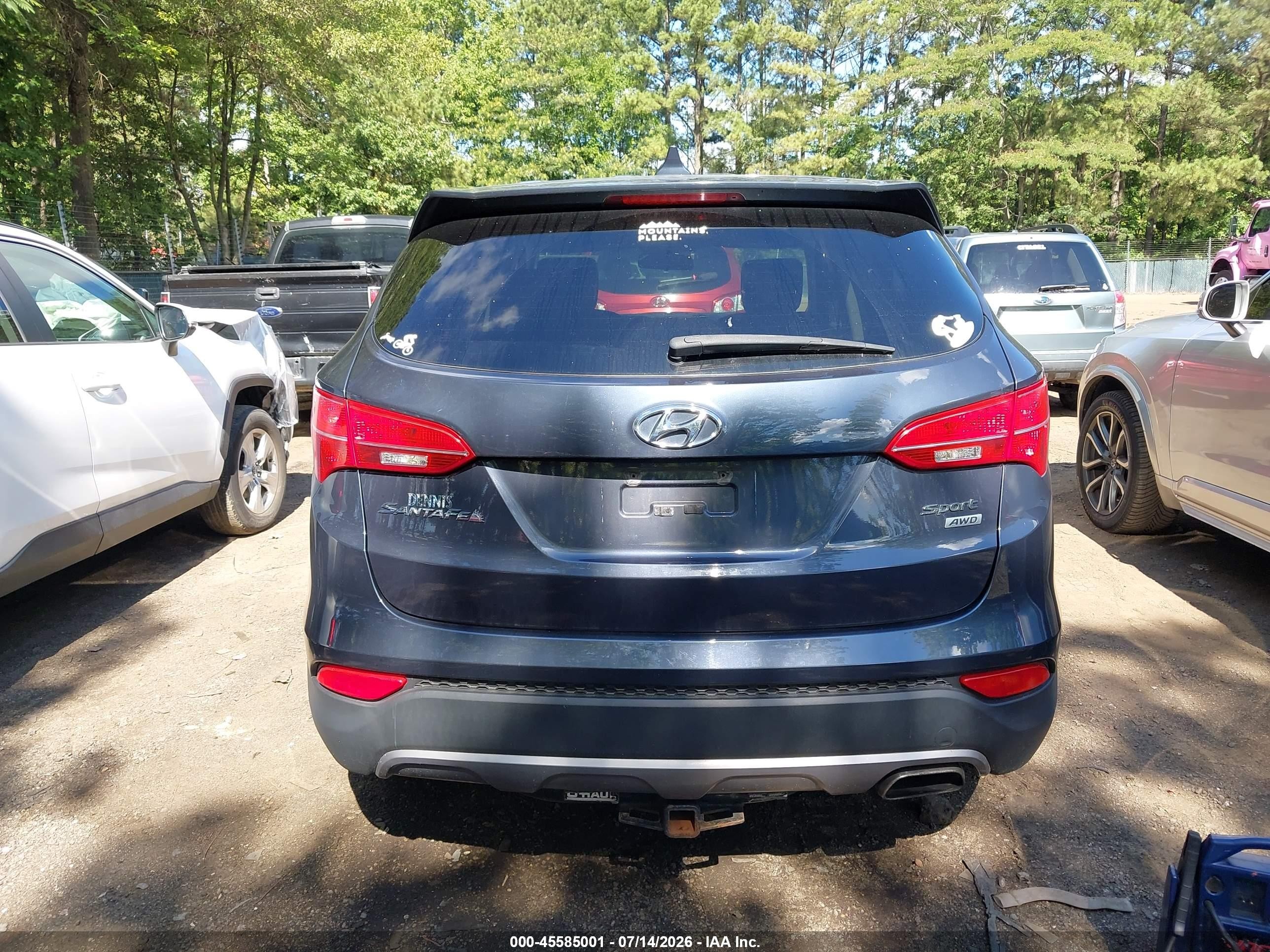 2015 Hyundai Santa Fe Sport 2.4l Blue vin: 5XYZTDLB4FG273156