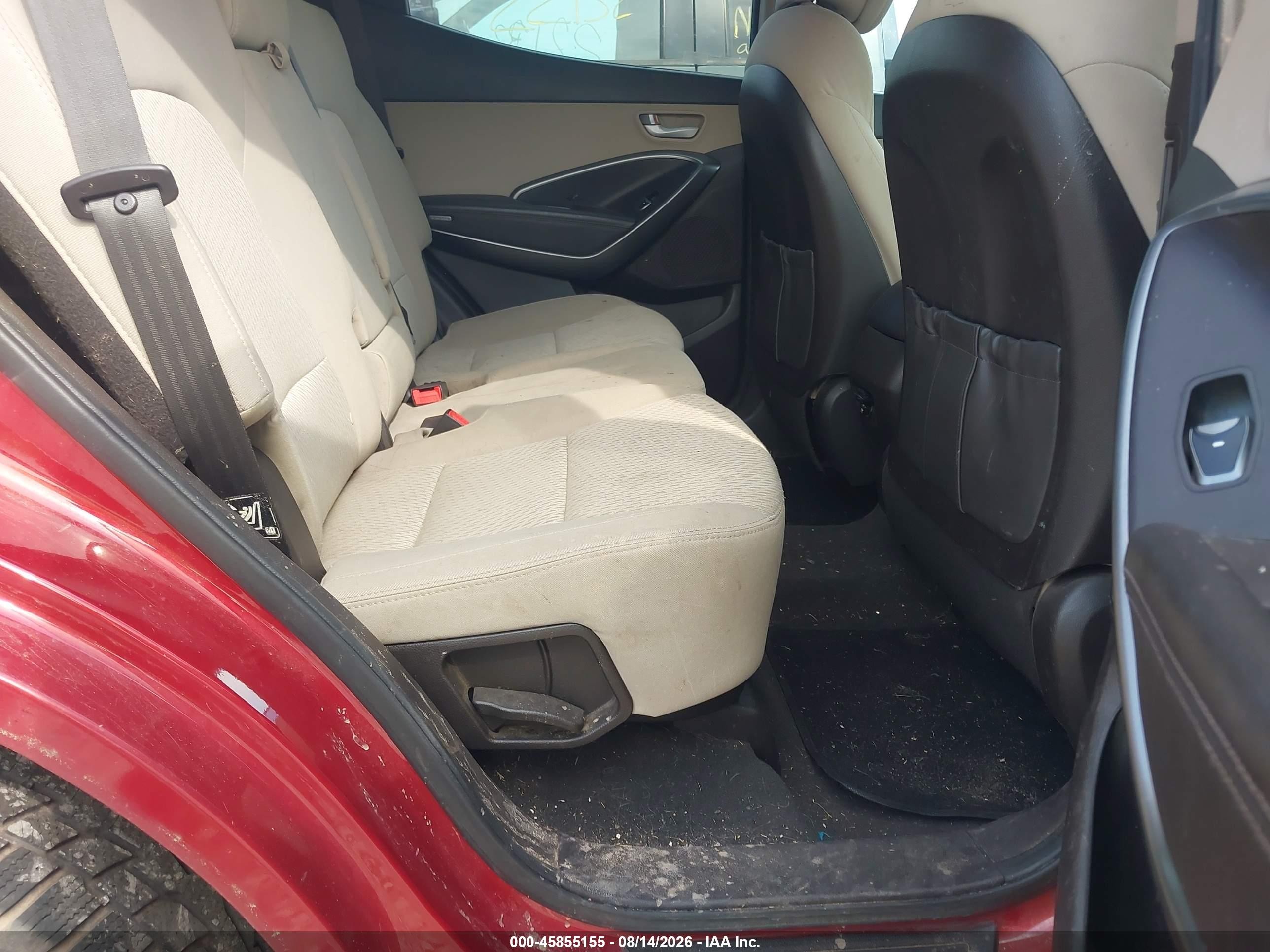 2017 Hyundai Santa Fe Sport 2.4l Red vin: 5XYZTDLB4HG453319