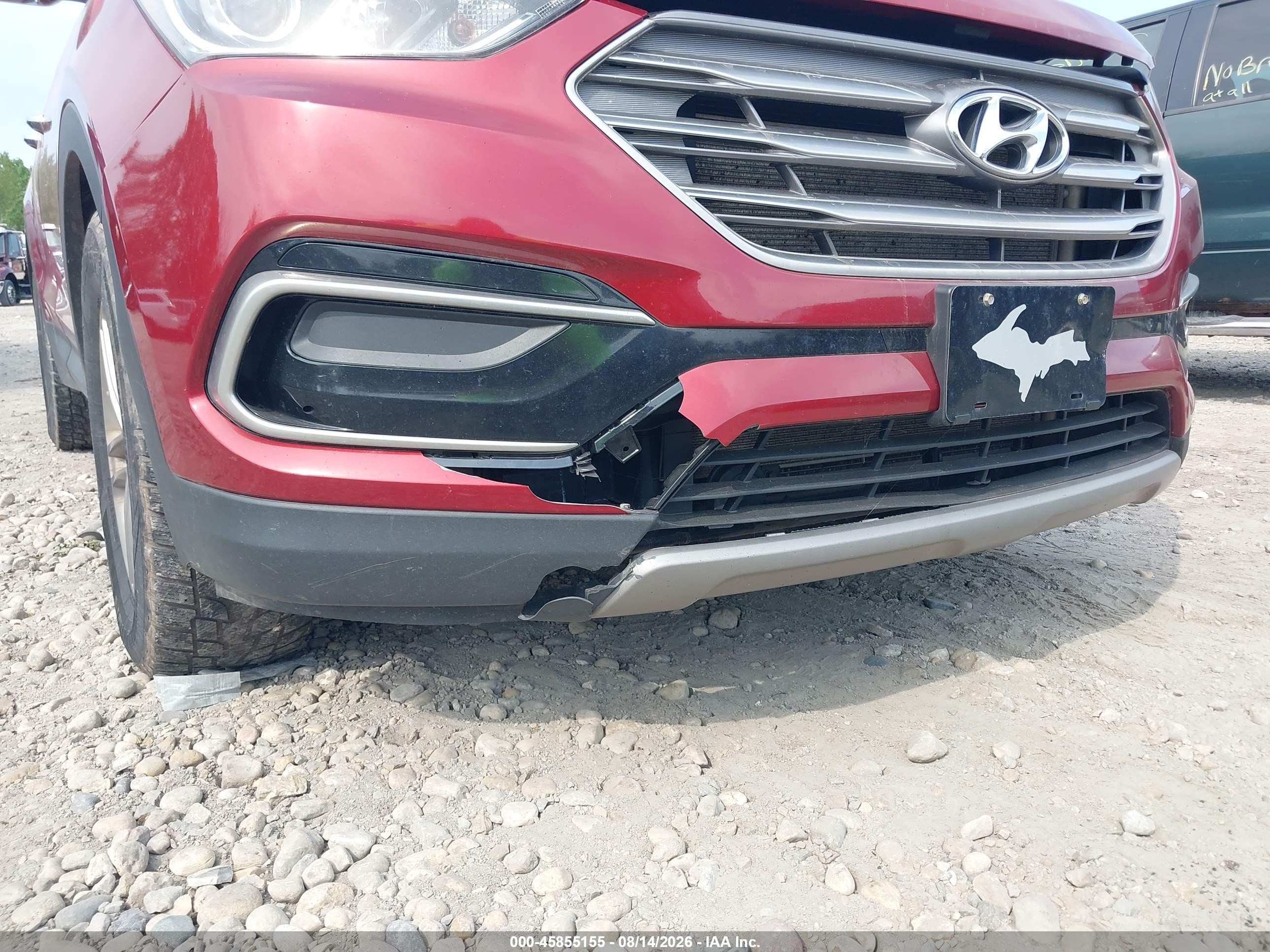 2017 Hyundai Santa Fe Sport 2.4l Red vin: 5XYZTDLB4HG453319
