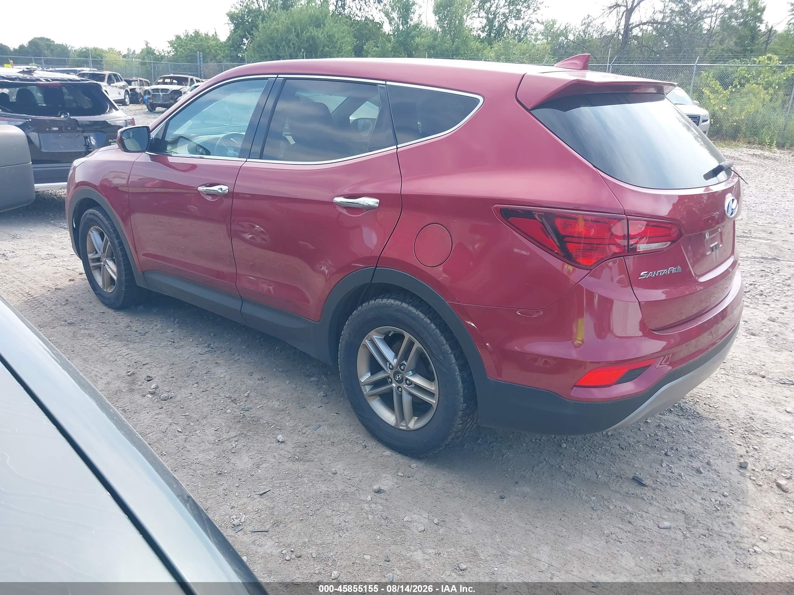 2017 Hyundai Santa Fe Sport 2.4l Red vin: 5XYZTDLB4HG453319