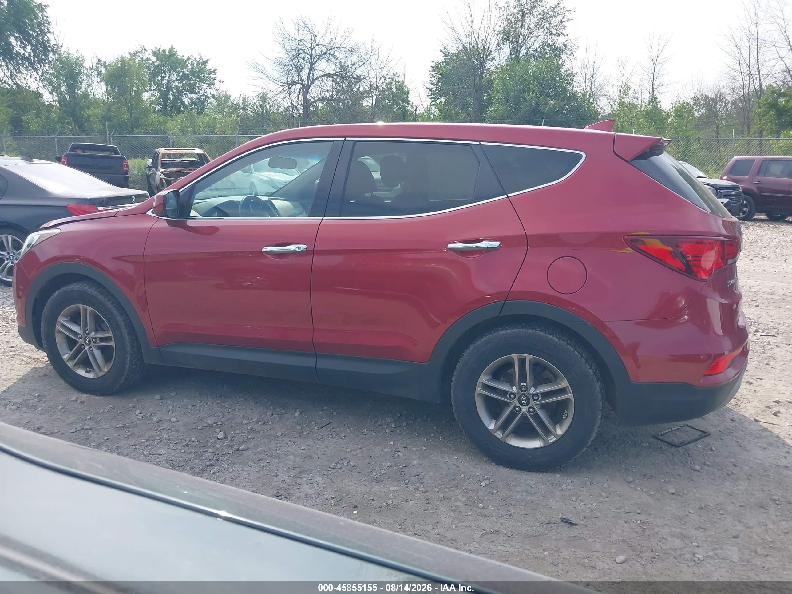 2017 Hyundai Santa Fe Sport 2.4l Red vin: 5XYZTDLB4HG453319