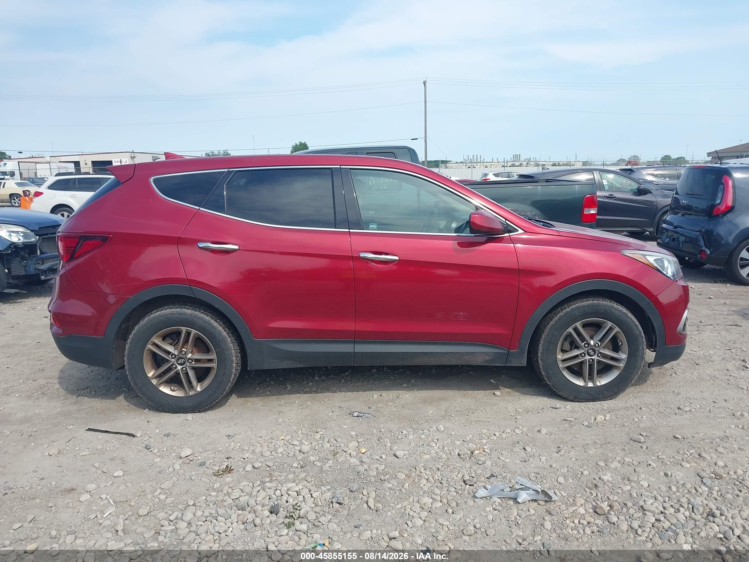 2017 Hyundai Santa Fe Sport 2.4l Red vin: 5XYZTDLB4HG453319