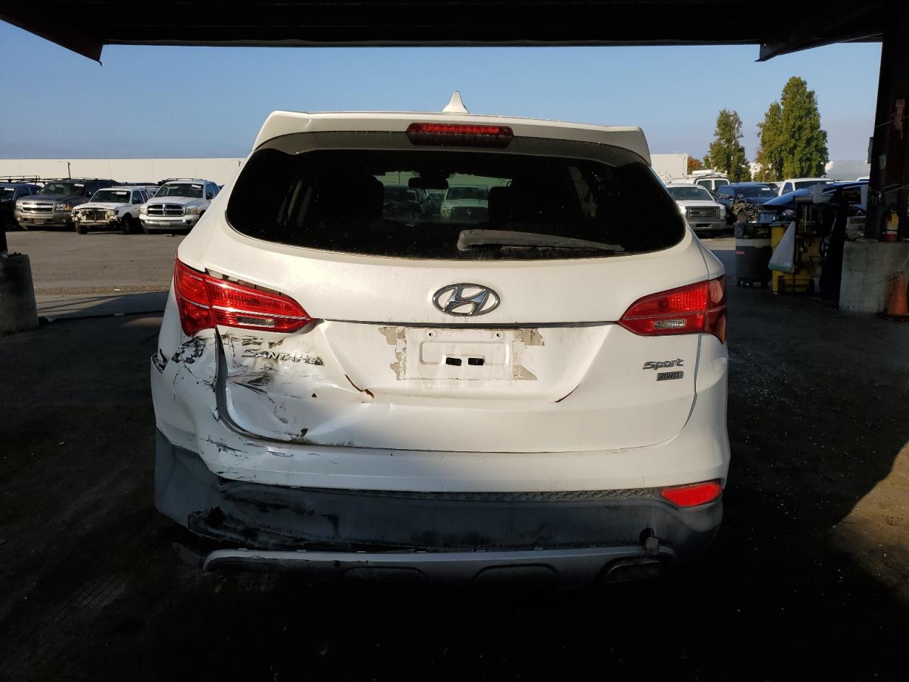 2015 Hyundai Santa Fe Sport White vin: 5XYZTDLB5FG248475