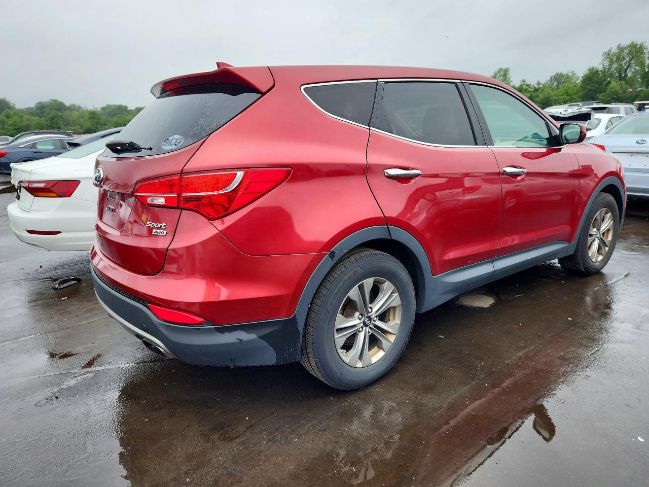 2015 Hyundai Santa Fe Sport 2.4l Burgundy vin: 5XYZTDLB5FG280262