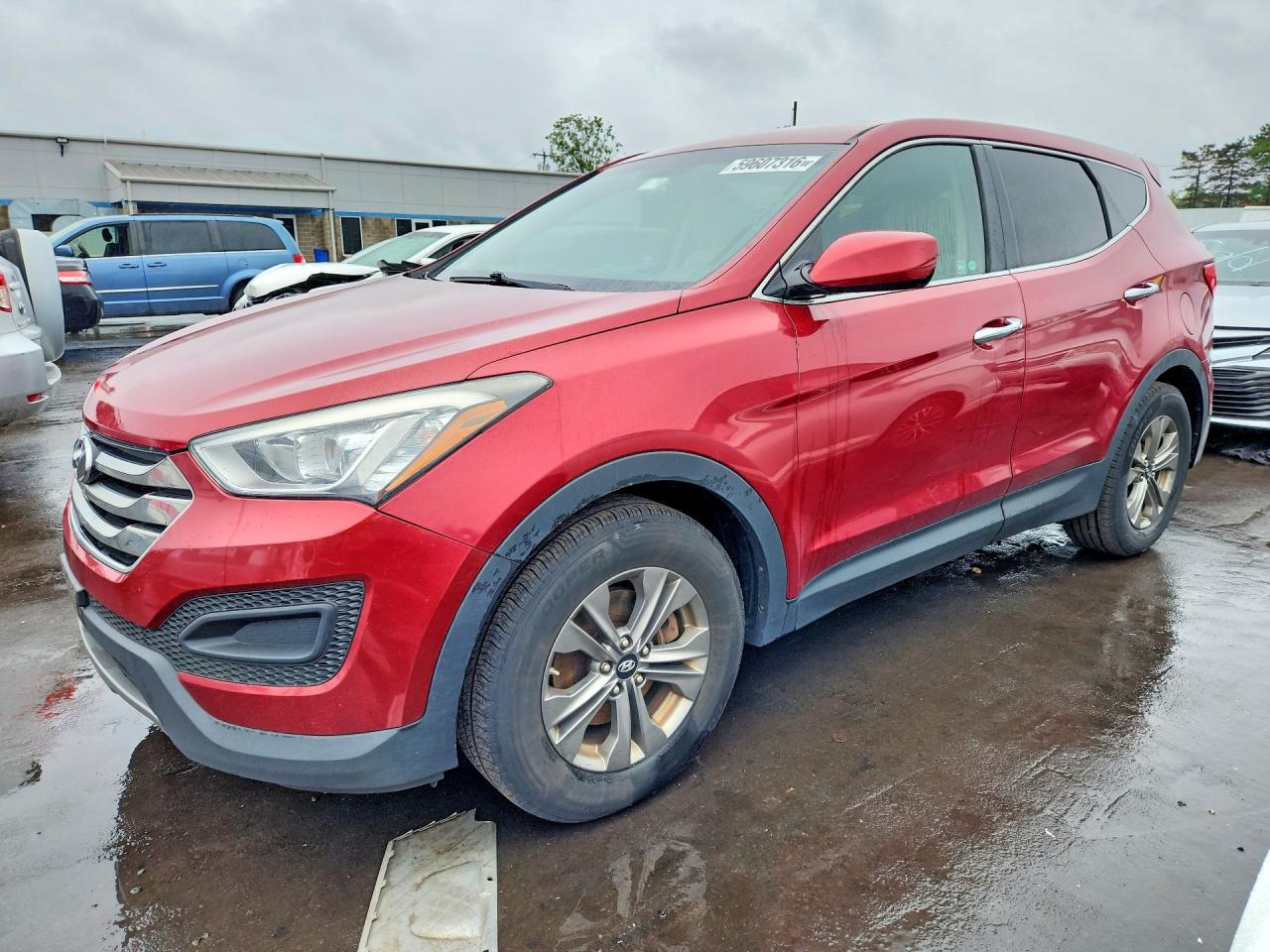 2015 Hyundai Santa Fe Sport 2.4l Burgundy vin: 5XYZTDLB5FG280262