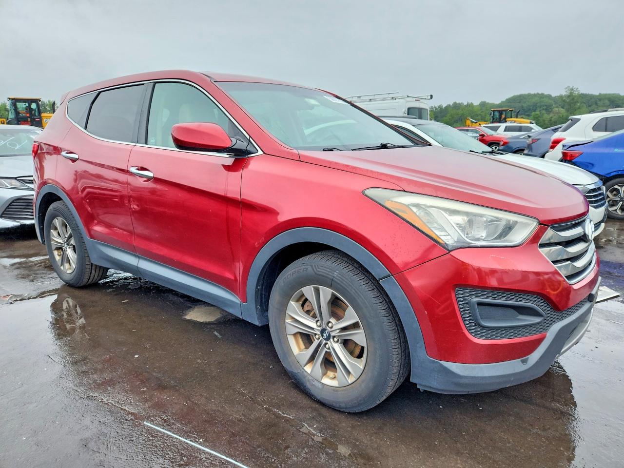 2015 Hyundai Santa Fe Sport 2.4l Burgundy vin: 5XYZTDLB5FG280262