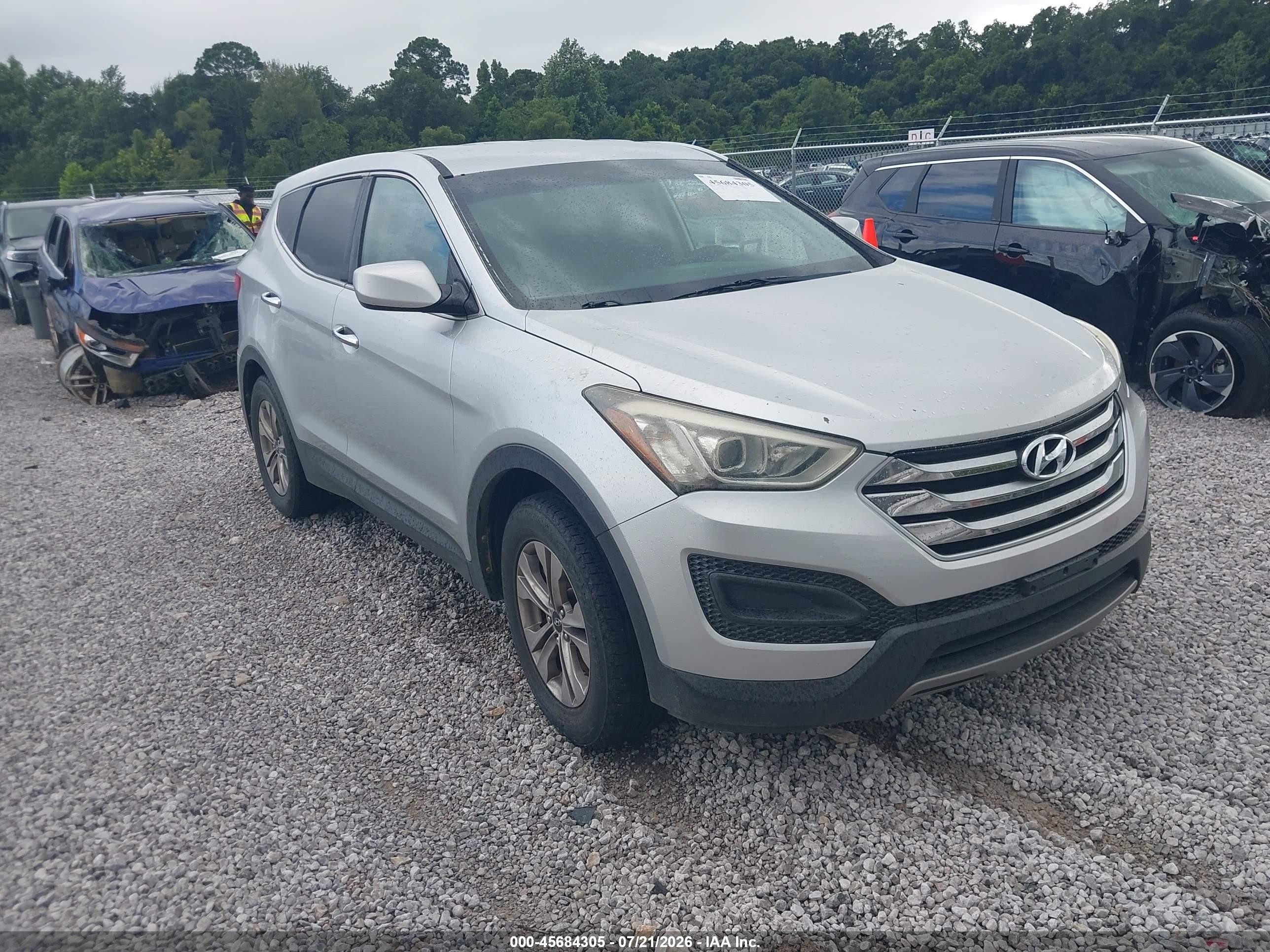 2015 Hyundai Santa Fe Sport 2.4l Silver vin: 5XYZTDLB5FG280522