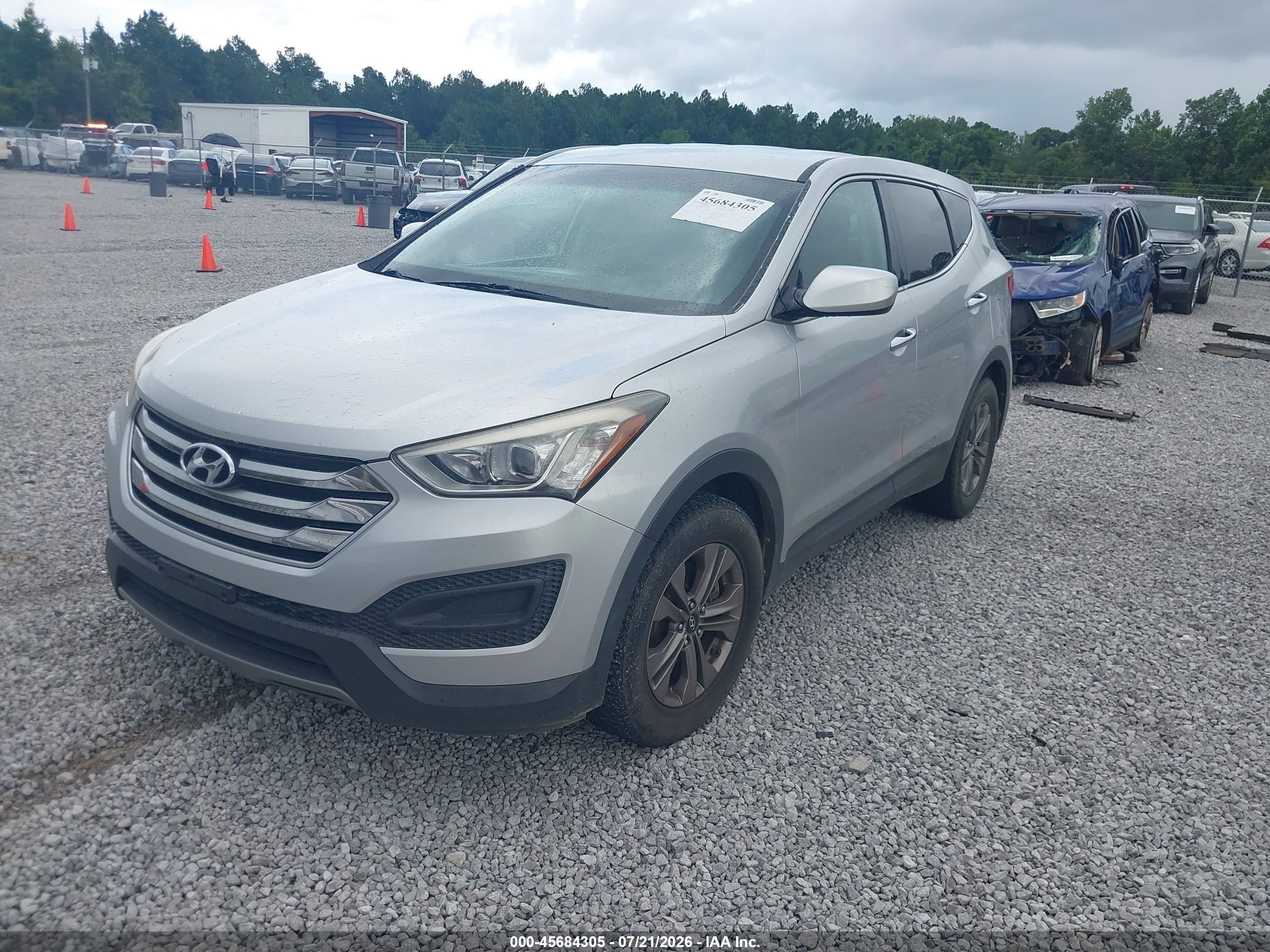 2015 Hyundai Santa Fe Sport 2.4l Silver vin: 5XYZTDLB5FG280522