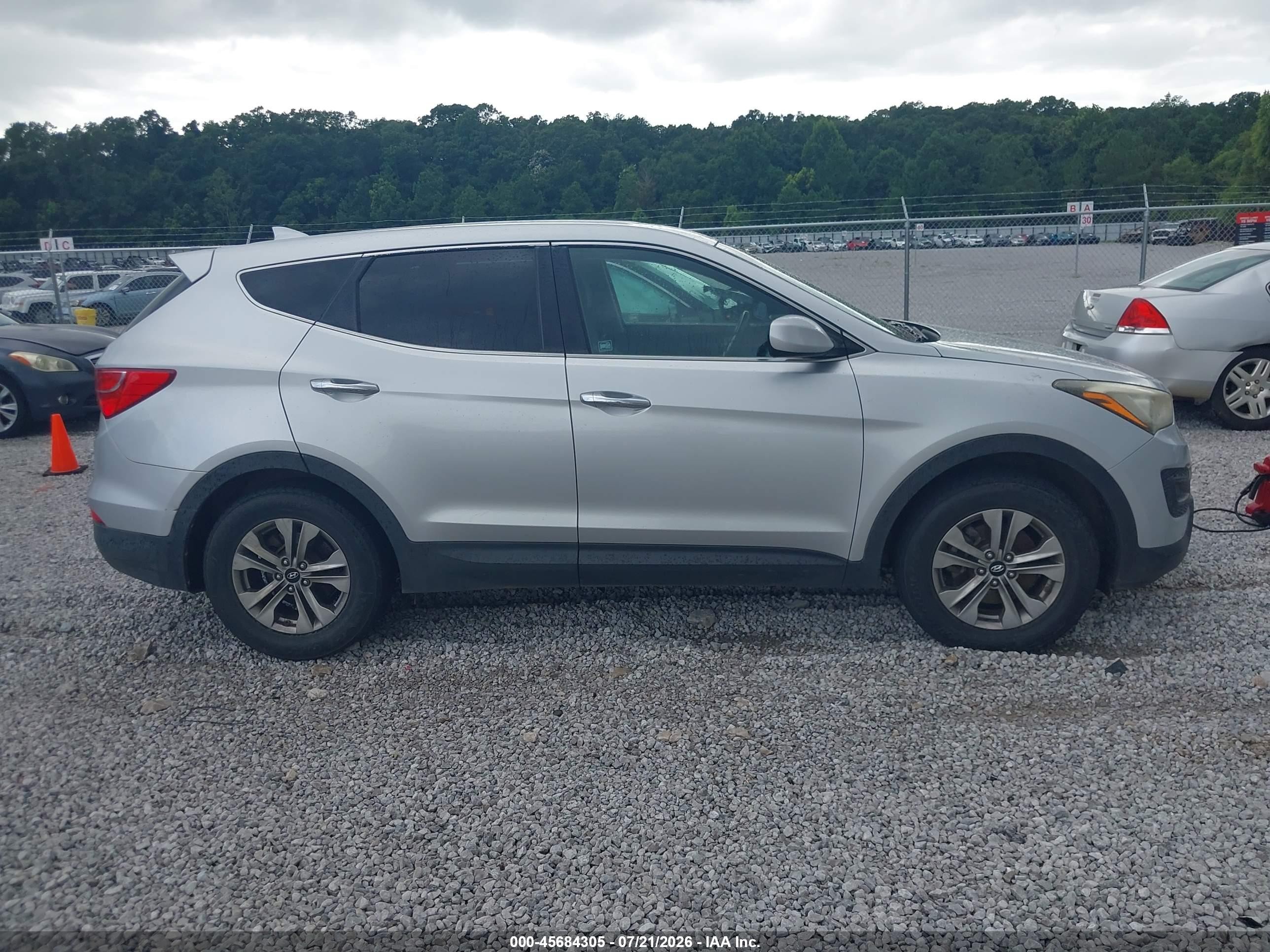 2015 Hyundai Santa Fe Sport 2.4l Silver vin: 5XYZTDLB5FG280522