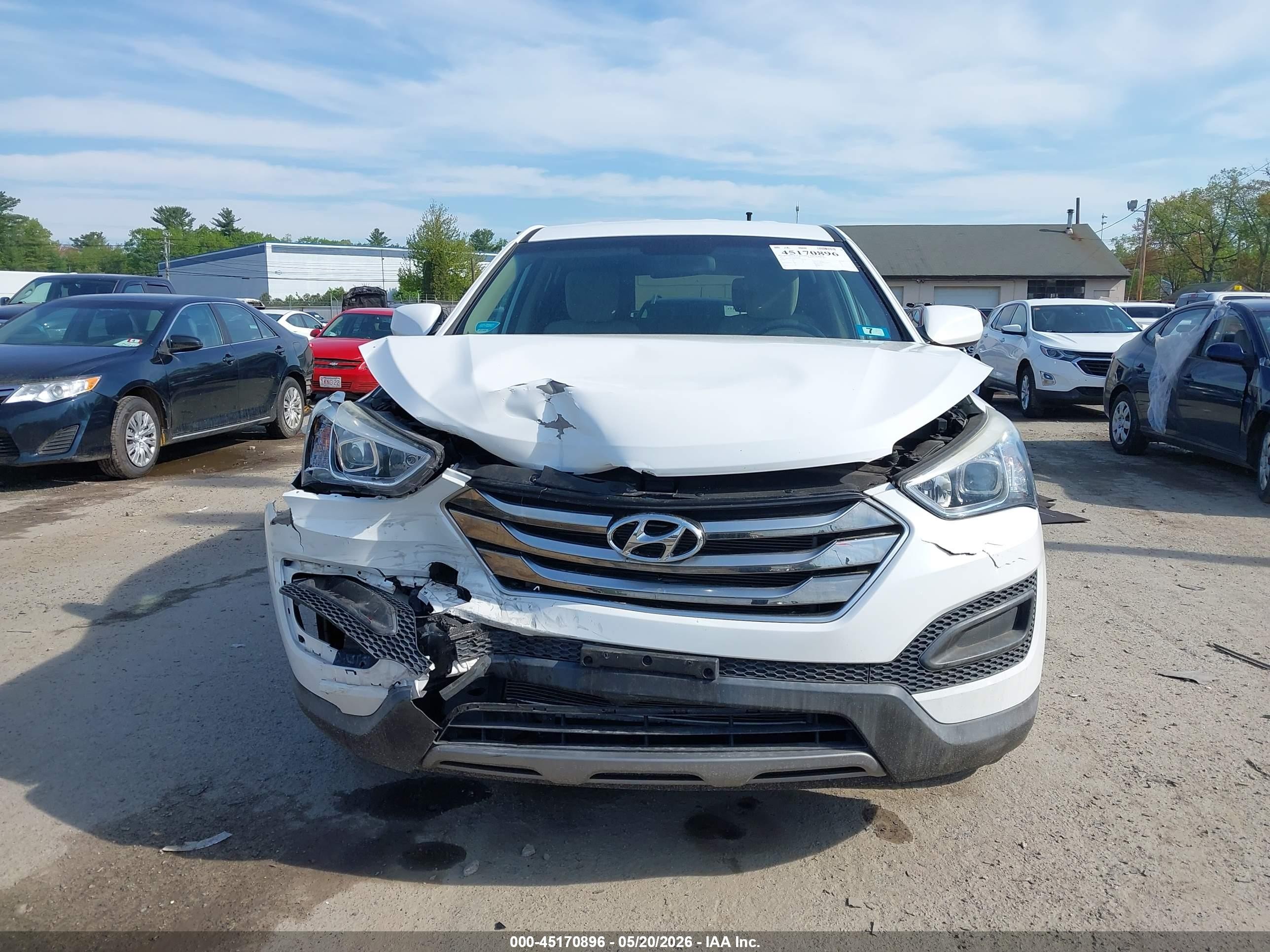 2015 Hyundai Santa Fe Sport 2.4l White vin: 5XYZTDLB5FG304656