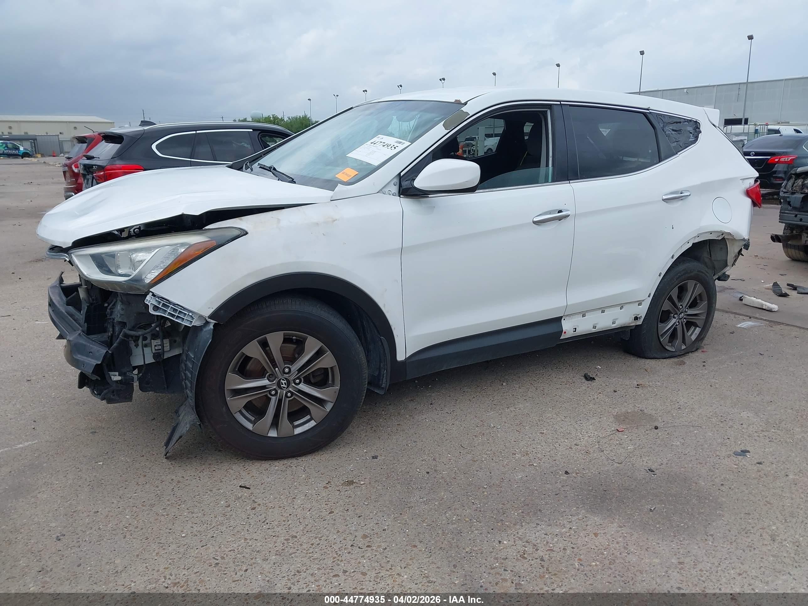2013 Hyundai Santa Fe Sport White vin: 5XYZTDLB6DG063185