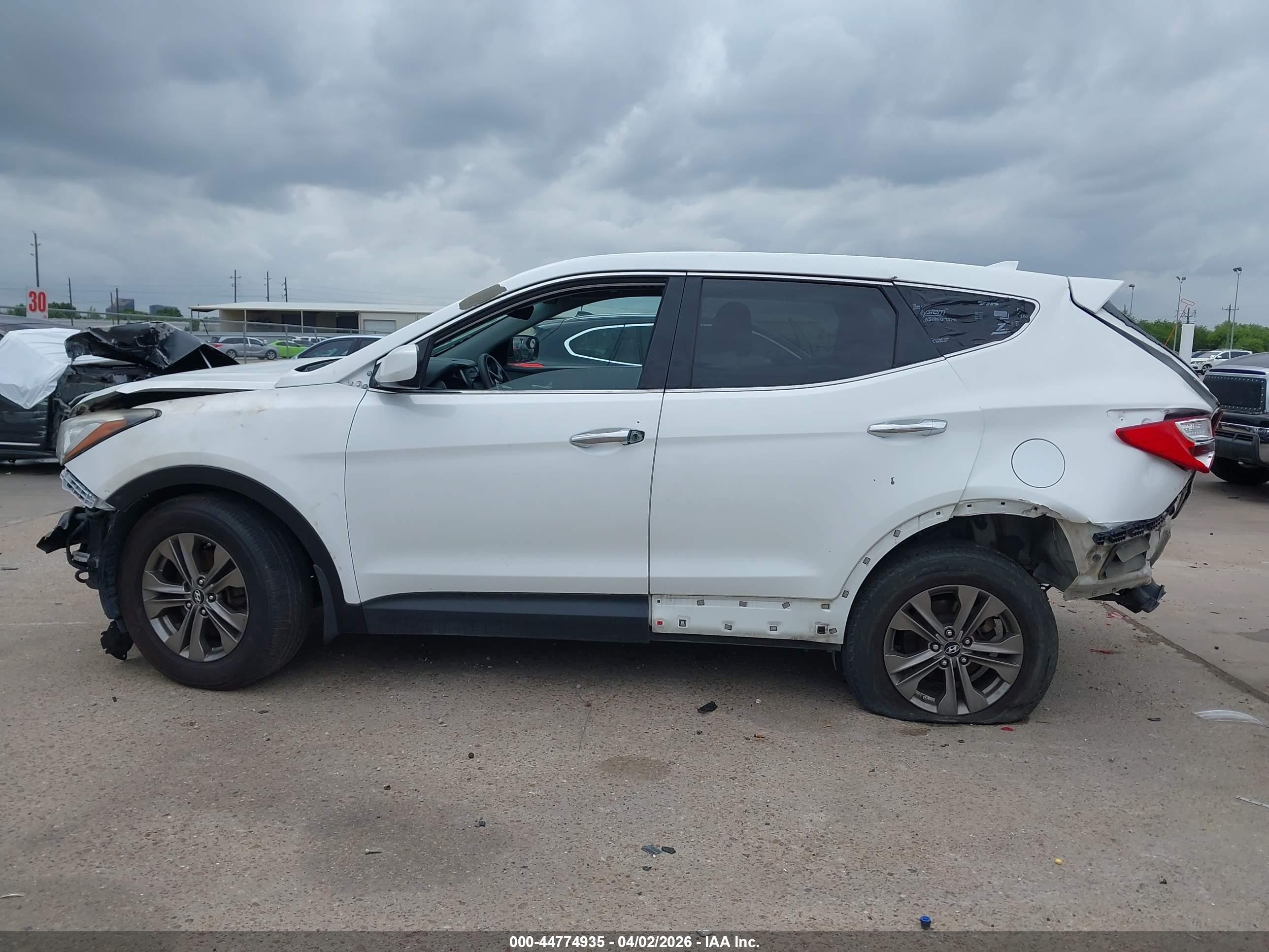 2013 Hyundai Santa Fe Sport White vin: 5XYZTDLB6DG063185