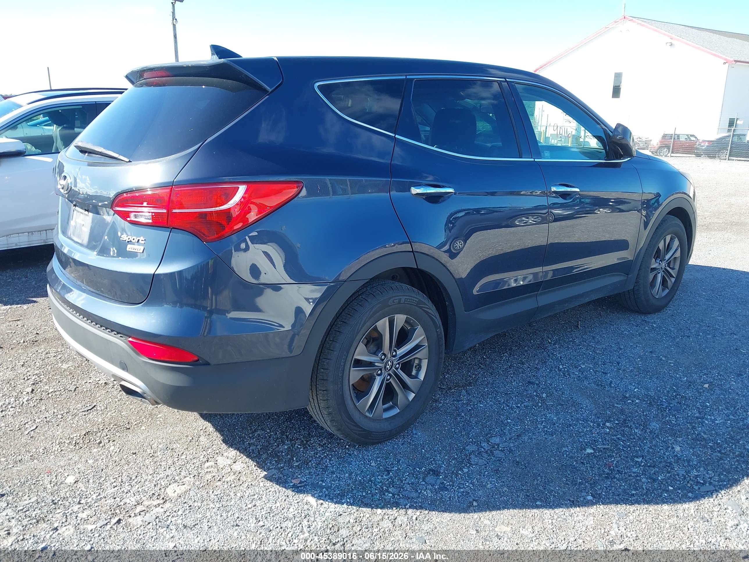 2015 Hyundai Santa Fe Sport 2.4l Blue vin: 5XYZTDLB6FG233242
