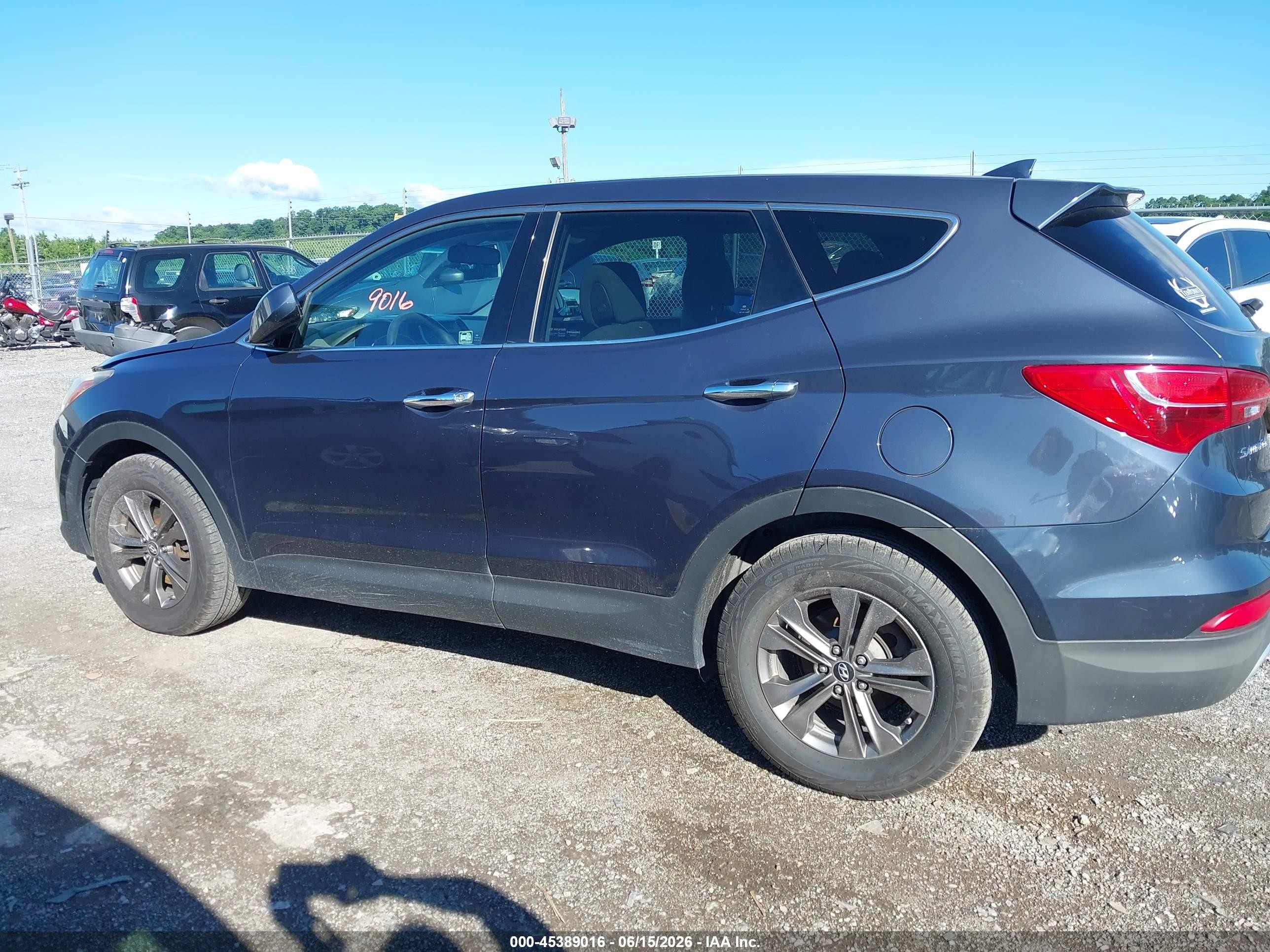 2015 Hyundai Santa Fe Sport 2.4l Blue vin: 5XYZTDLB6FG233242