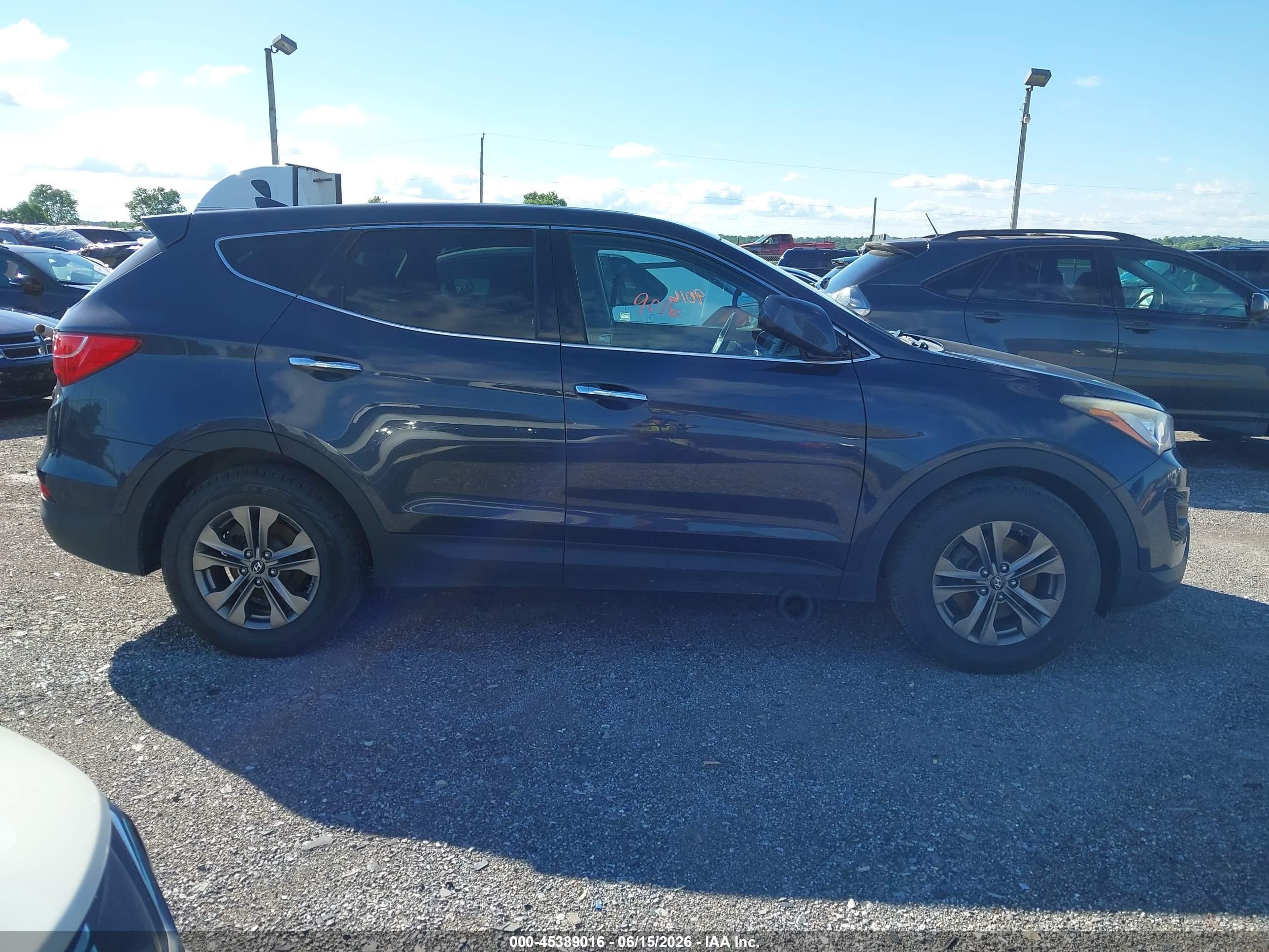 2015 Hyundai Santa Fe Sport 2.4l Blue vin: 5XYZTDLB6FG233242