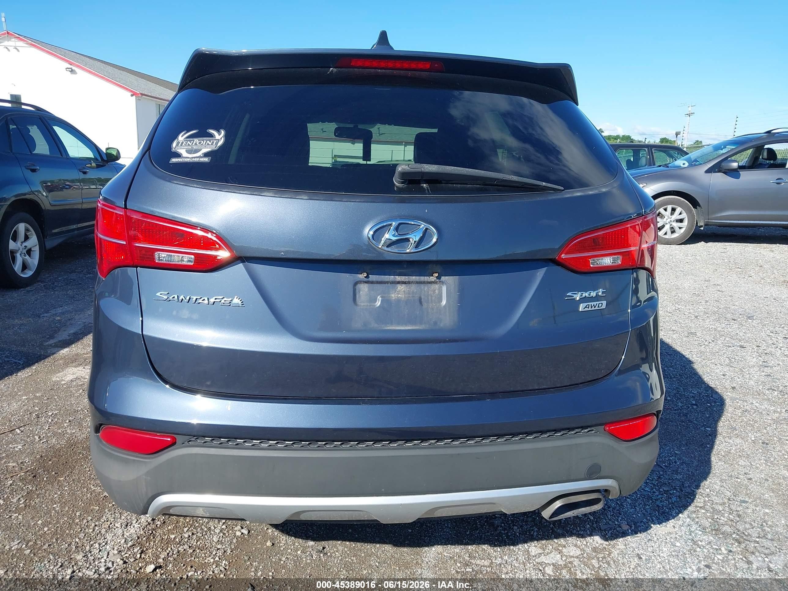 2015 Hyundai Santa Fe Sport 2.4l Blue vin: 5XYZTDLB6FG233242
