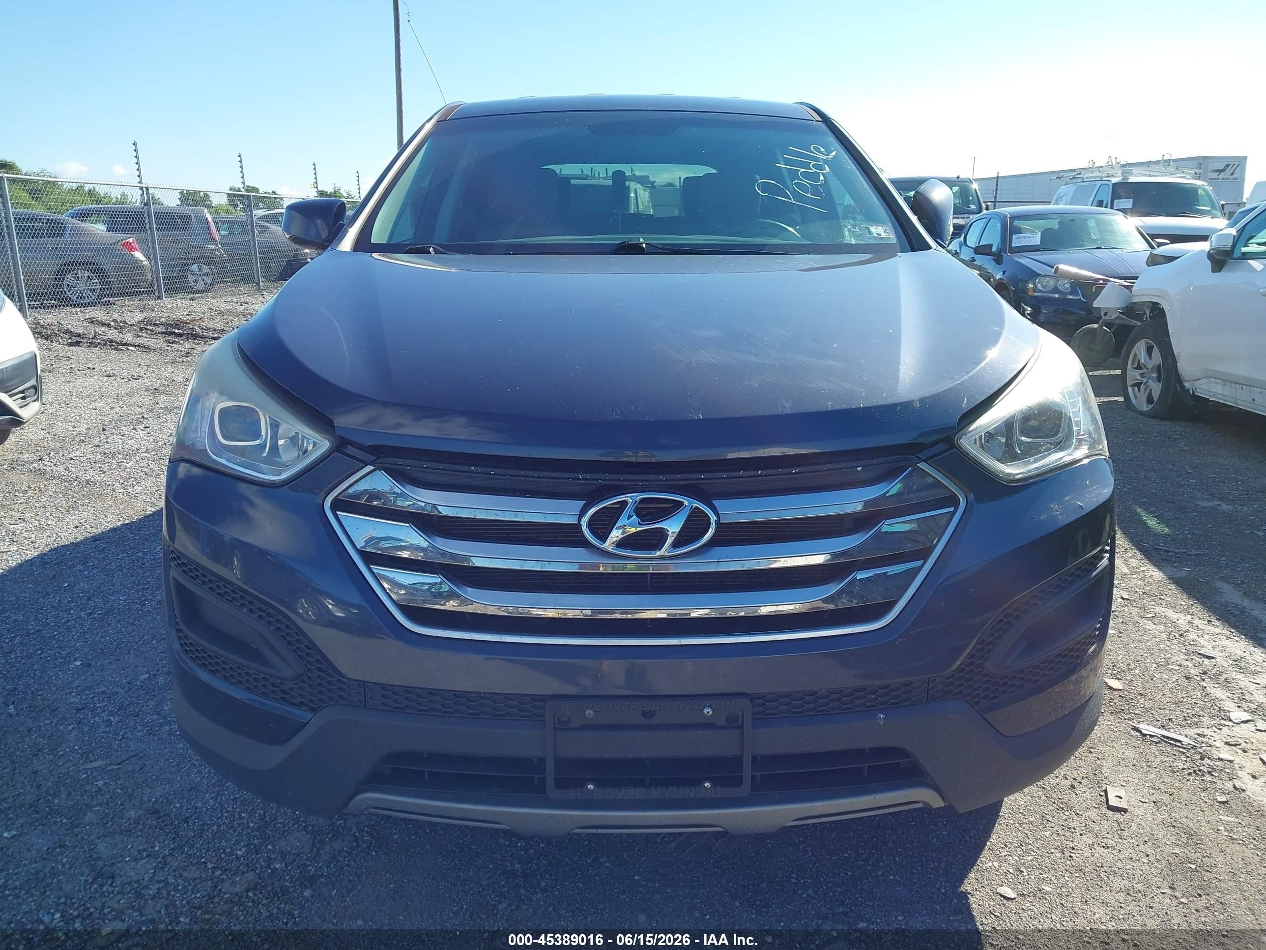 2015 Hyundai Santa Fe Sport 2.4l Blue vin: 5XYZTDLB6FG233242