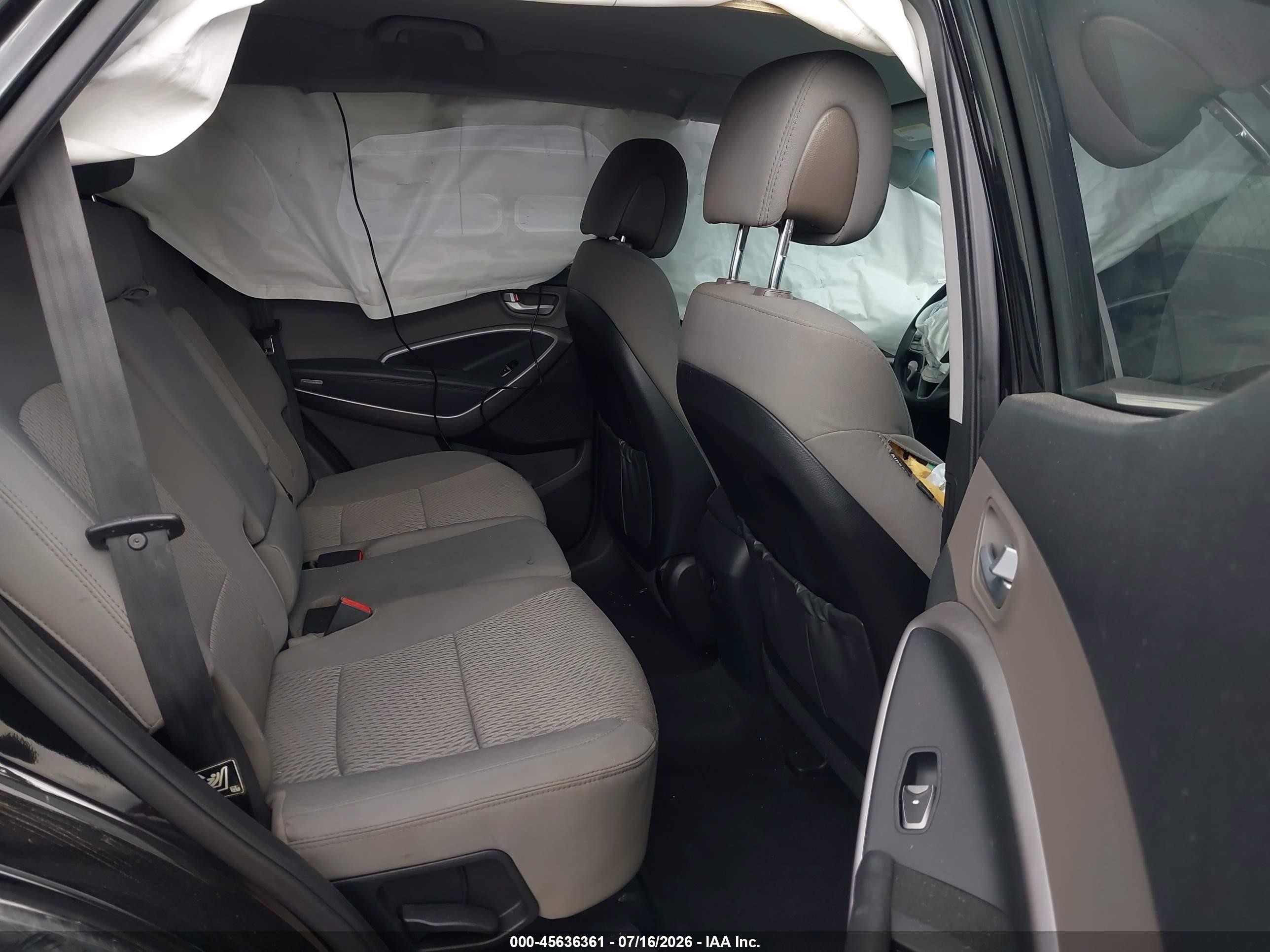 2015 Hyundai Santa Fe Sport 2.4l Black vin: 5XYZTDLB6FG283039