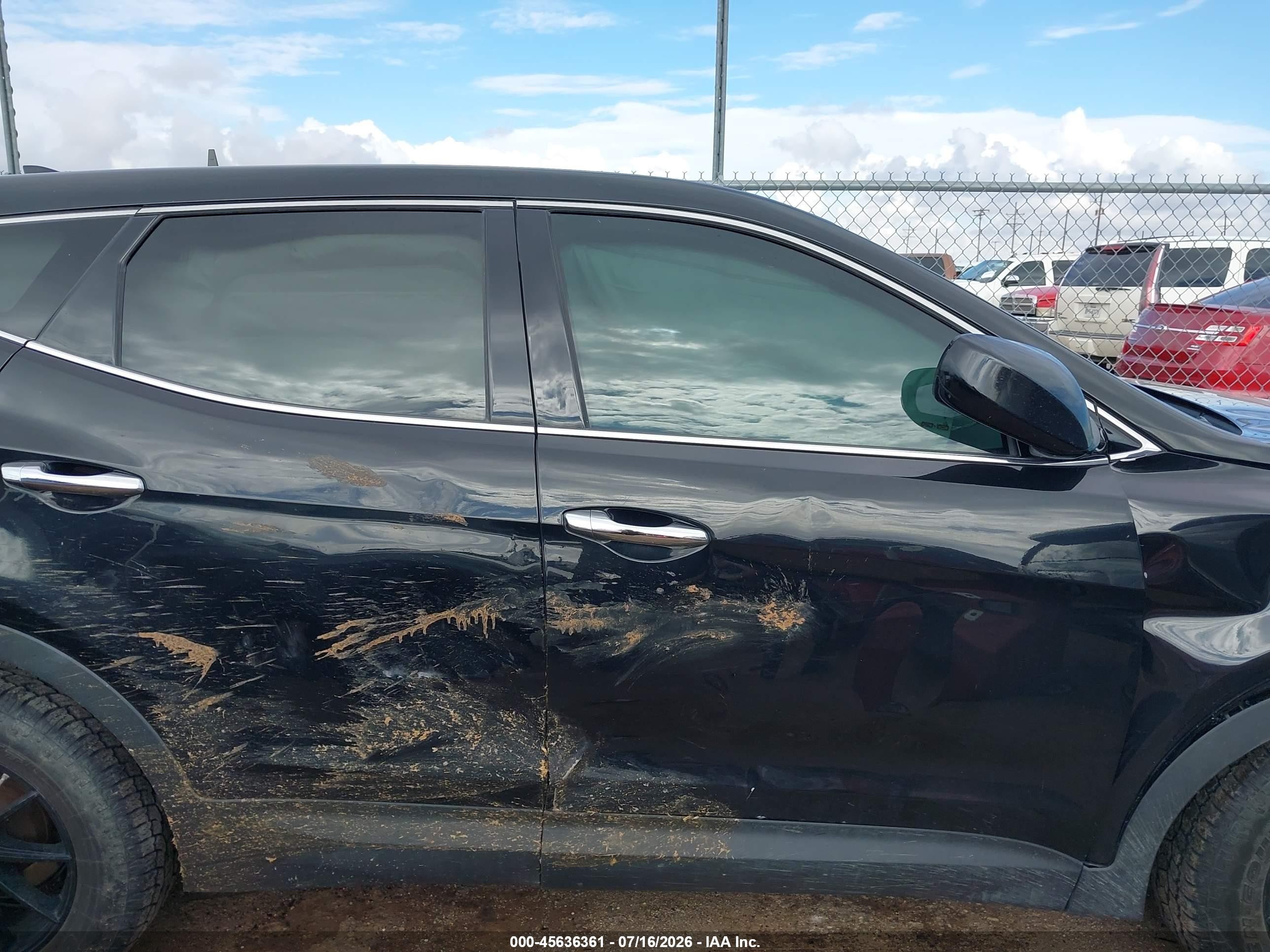 2015 Hyundai Santa Fe Sport 2.4l Black vin: 5XYZTDLB6FG283039