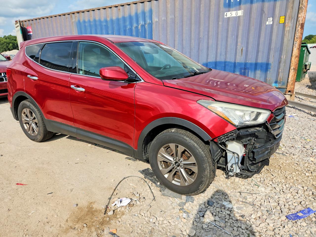 2015 Hyundai Santa Fe Sport 2.4l Red vin: 5XYZTDLB6FG290170